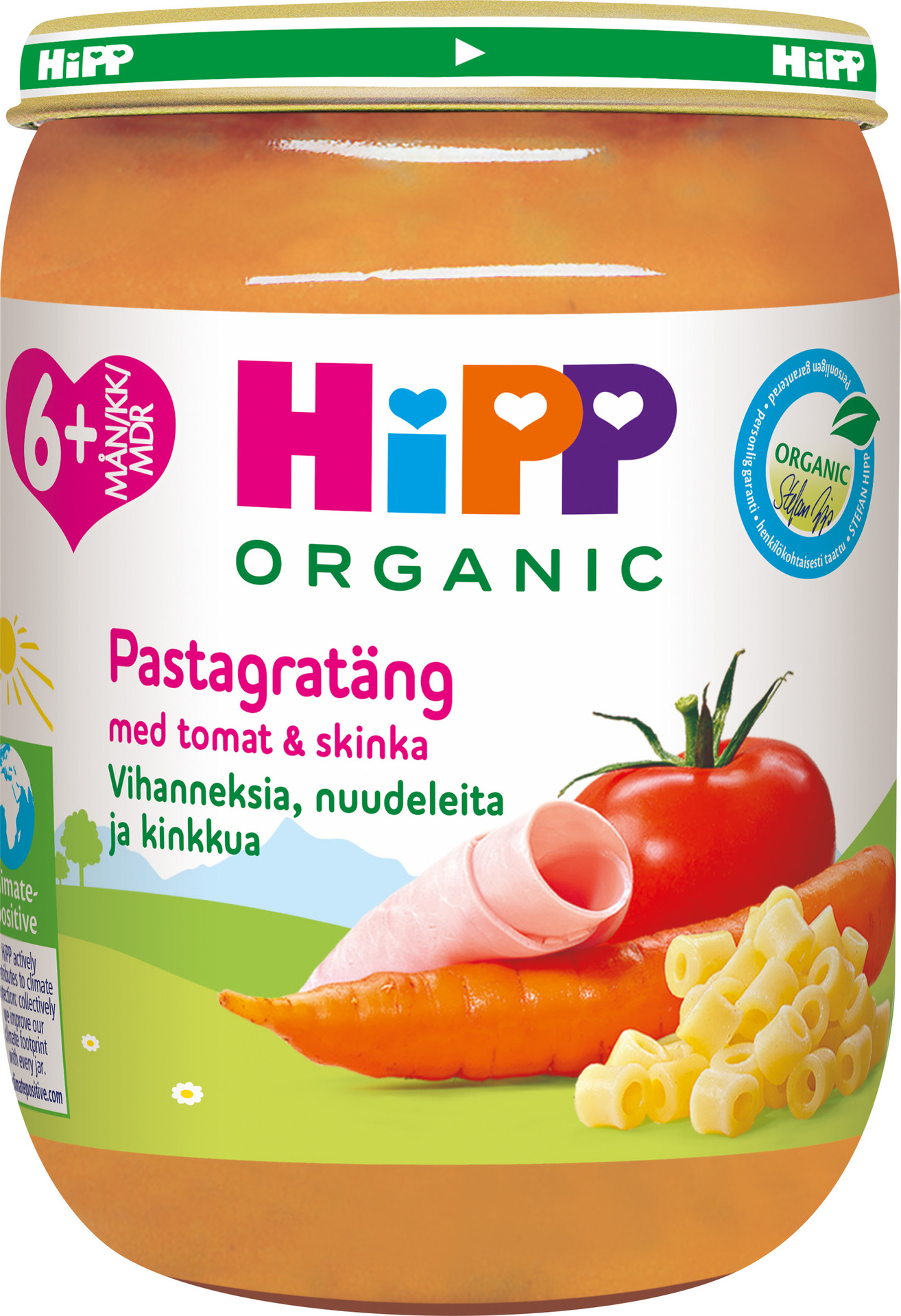 HiPP Pastagratäng med tomat & skinka 6 mån 190 g