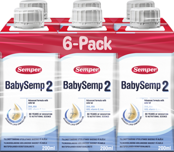 BabySemp 2 Drickfärdig 6 mån 6 x 200 ml