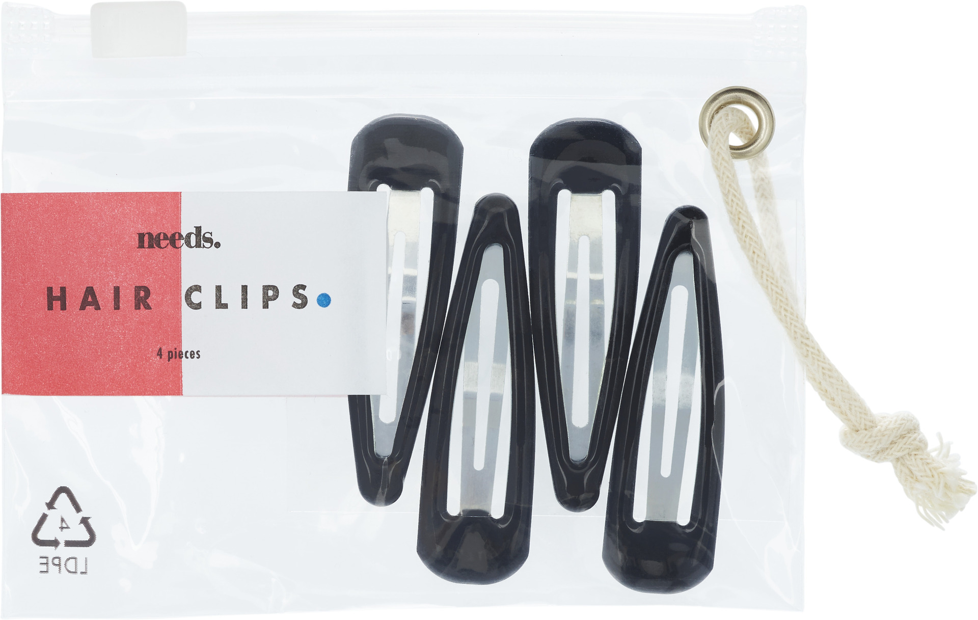 Hårspänne brunt 4 st