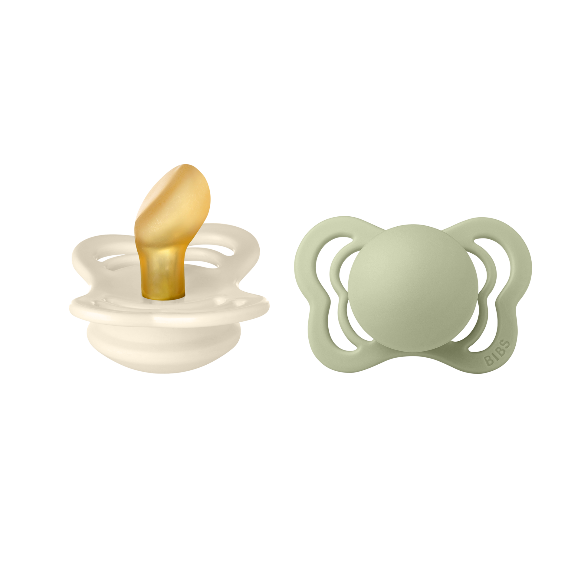 BIBS Couture Latex Ivory/Sage 2-pack Size 1