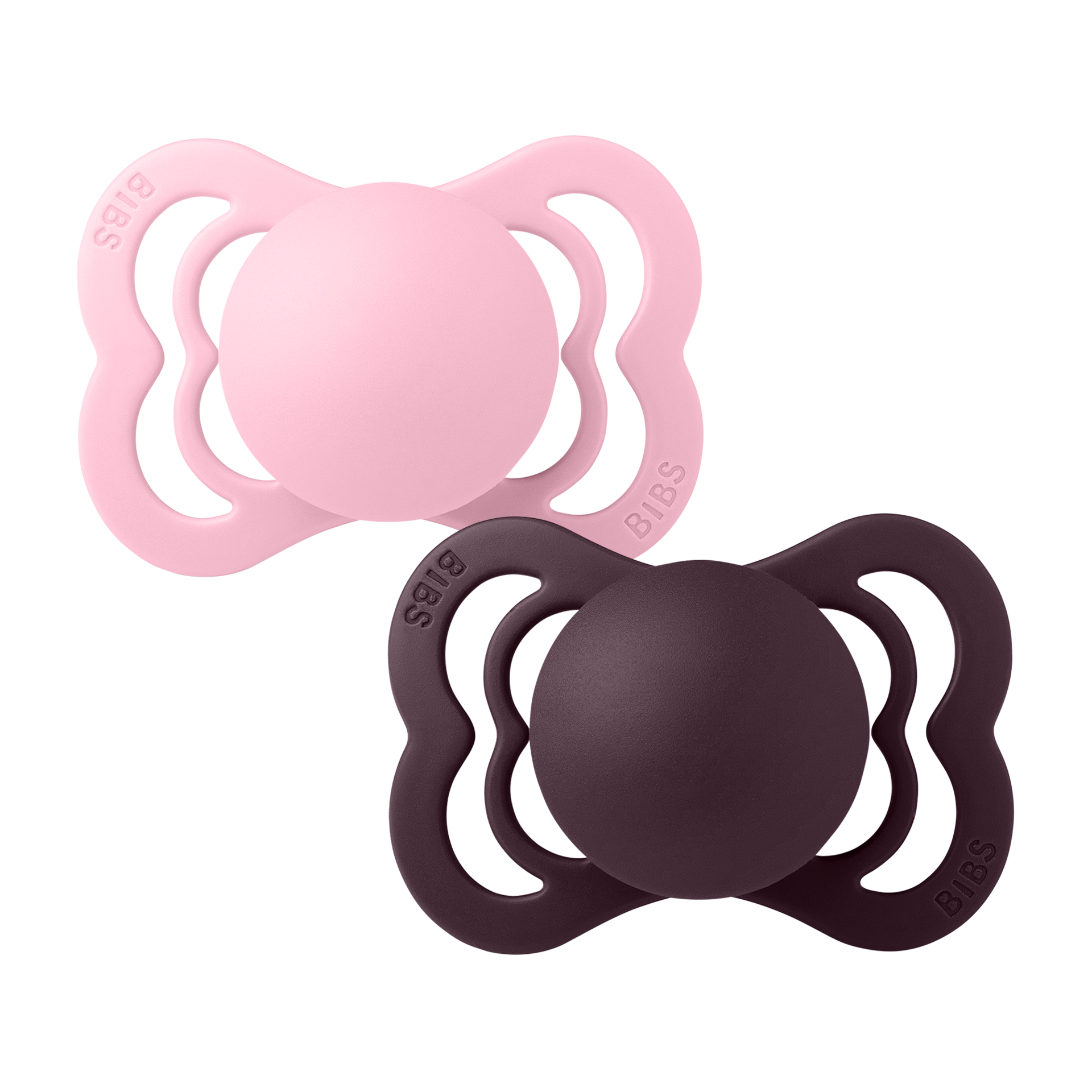 Supreme Silicone Size 1 Baby Pink/Plum 2-pack
