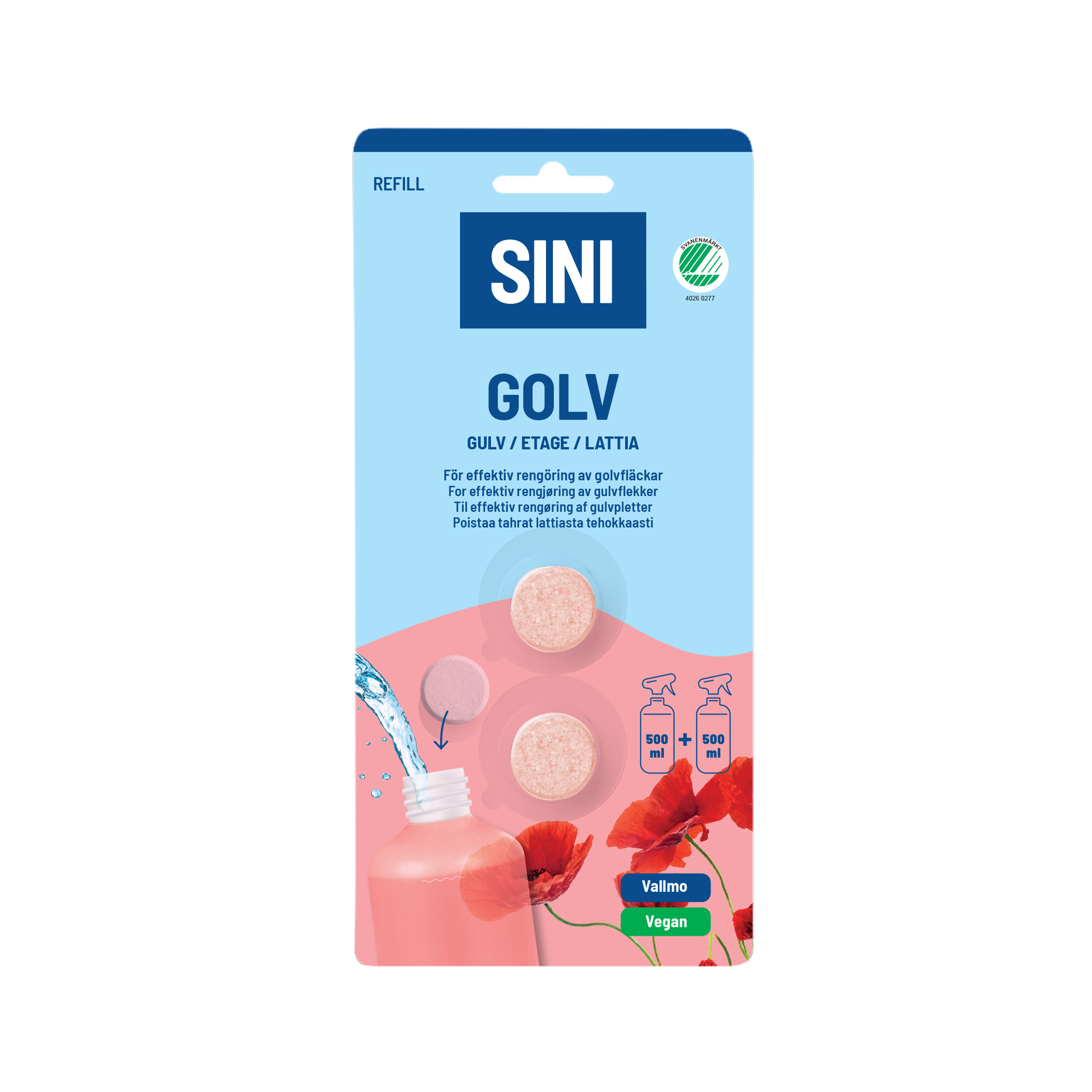 Rengöringstablett Golv refill 2 st