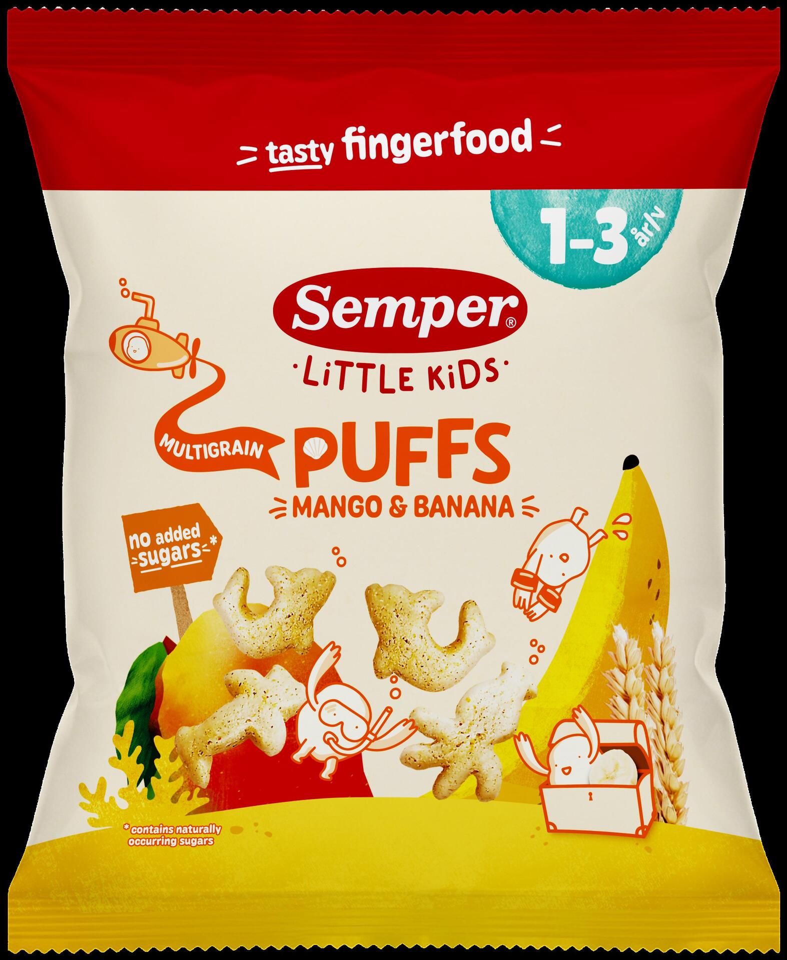 Multigryn Puffs Mango Barn 1-3 år 18 g