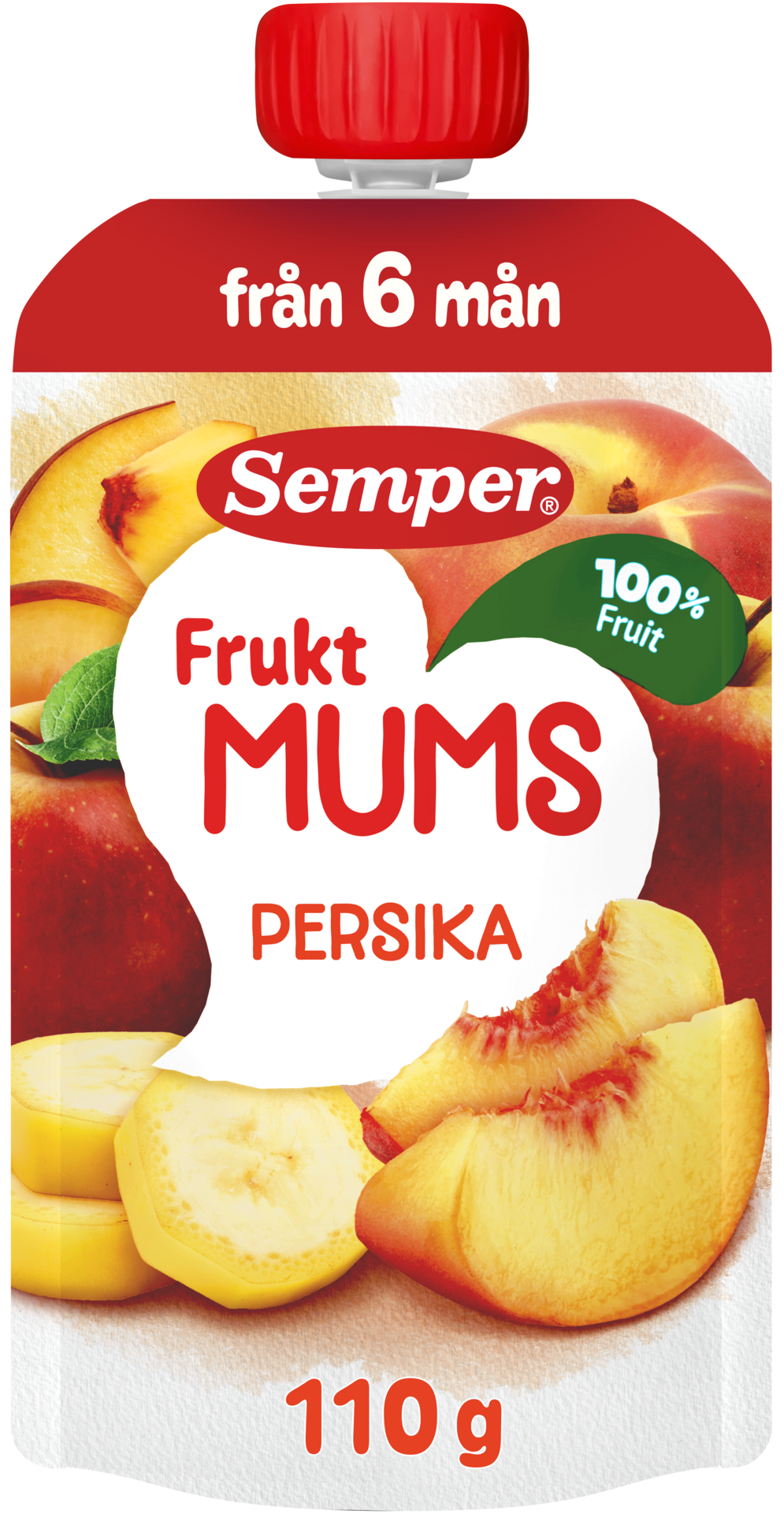 Semper Fruktmums Persika Klämpåse från 6 mån 110 g