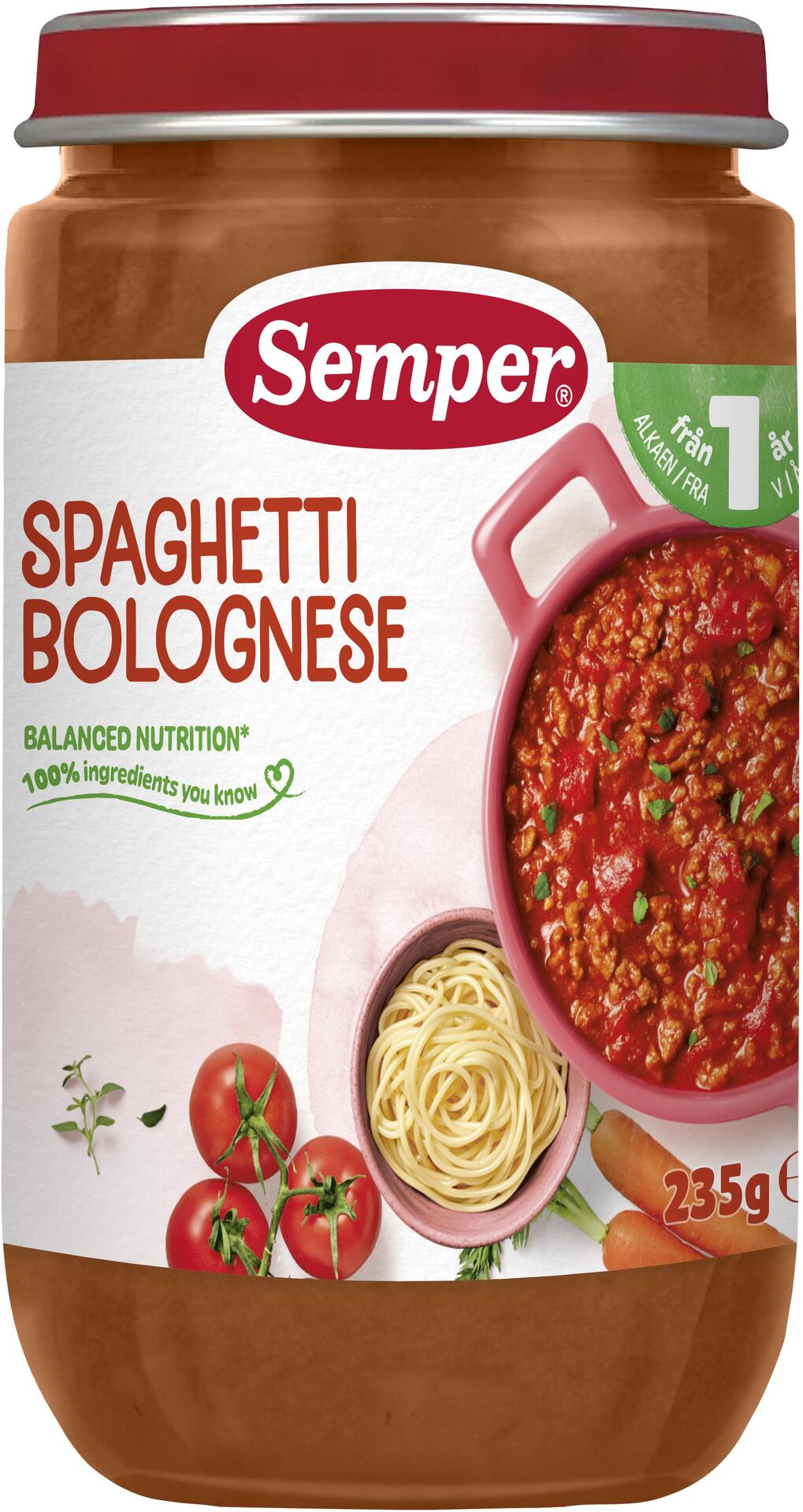 Spaghetti Bolognese 1 år 235 g