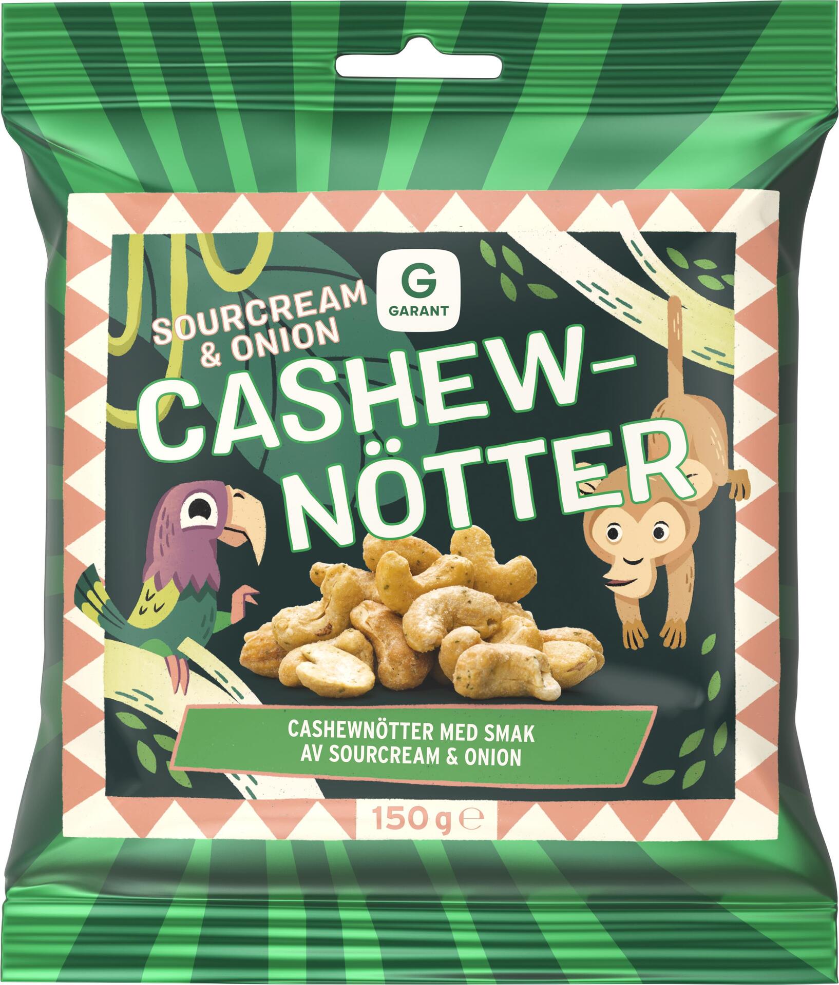Cashewnötter Sourcream & Onion 150 g