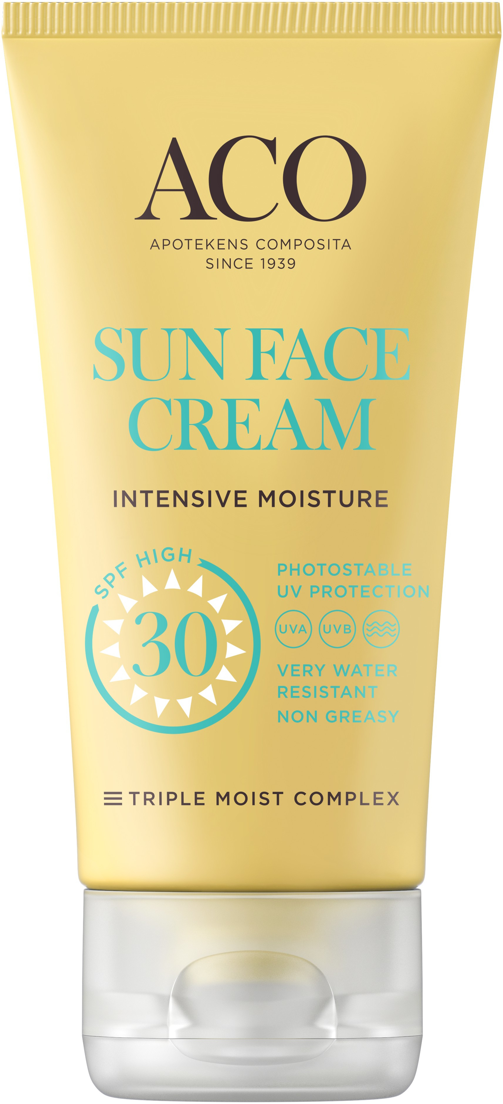 Sun Face Cream SPF30 Parfymfri Solskydd Ansikte