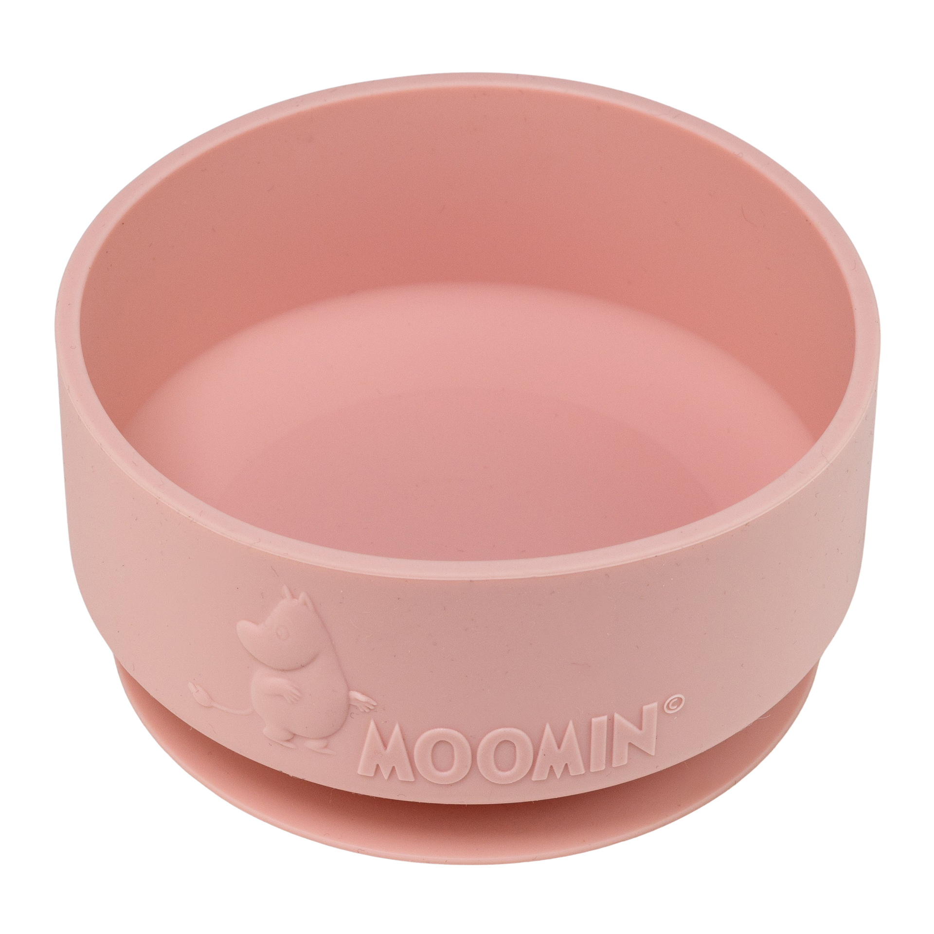 Mumin Silikon Skål med Sugkopp Rosehip Pink