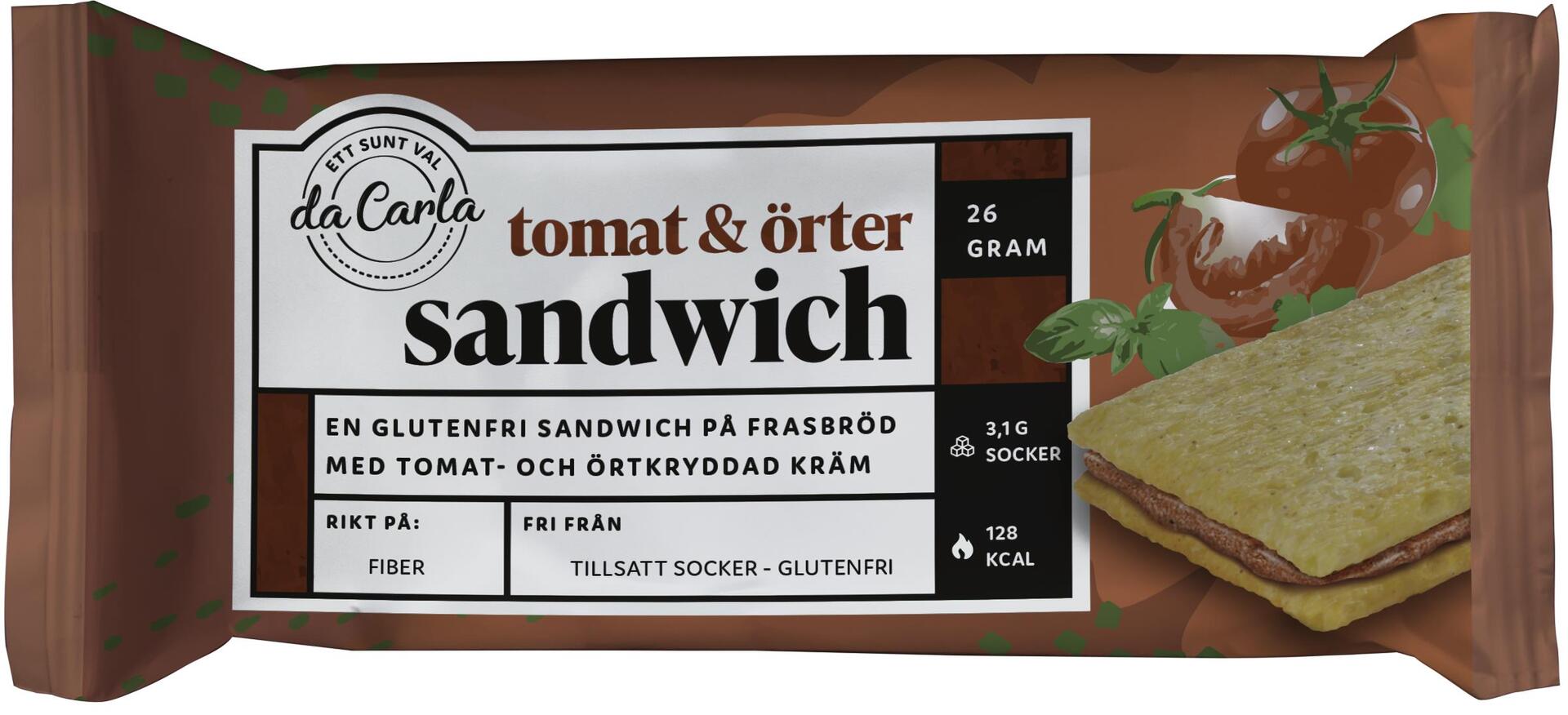 Glutenfri Sandwich Tomat & Kryddor 24 g