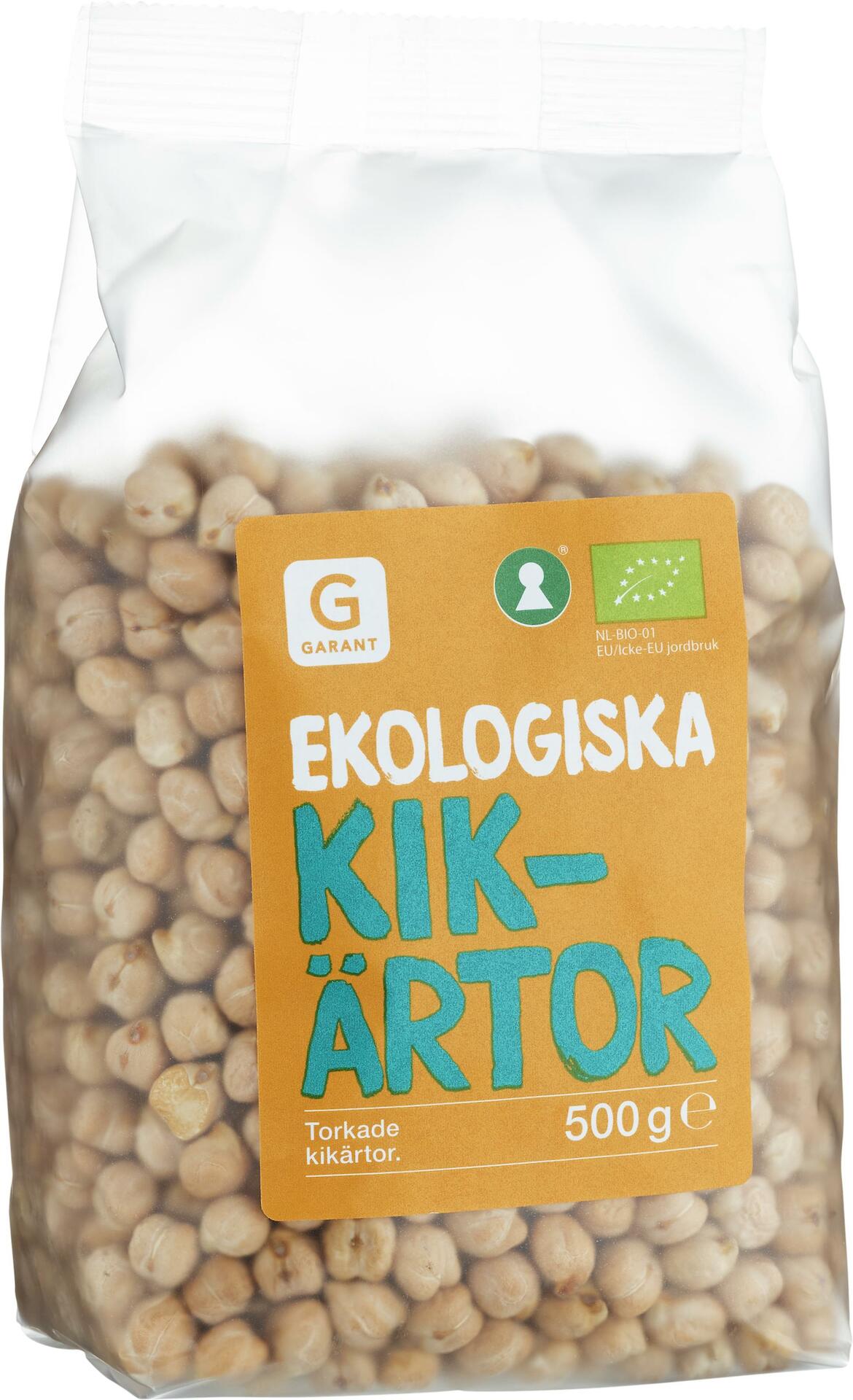 Ekologiska Torkade Kikärtor 500g