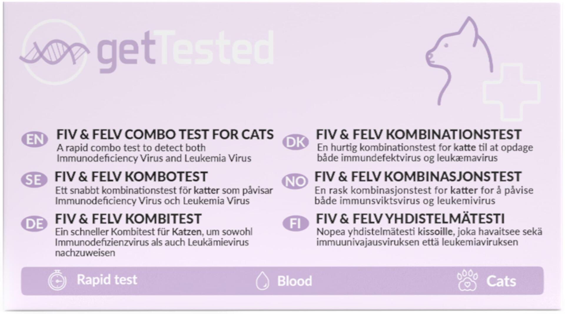 Viruskombo FIV & FeLV Test För Katt