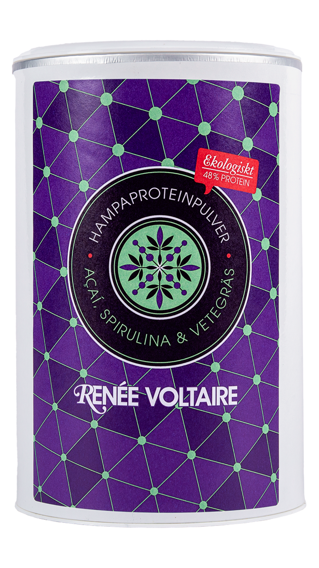 Hampaprotein Mix Acai, Spirulina & Vetegräs 400 g