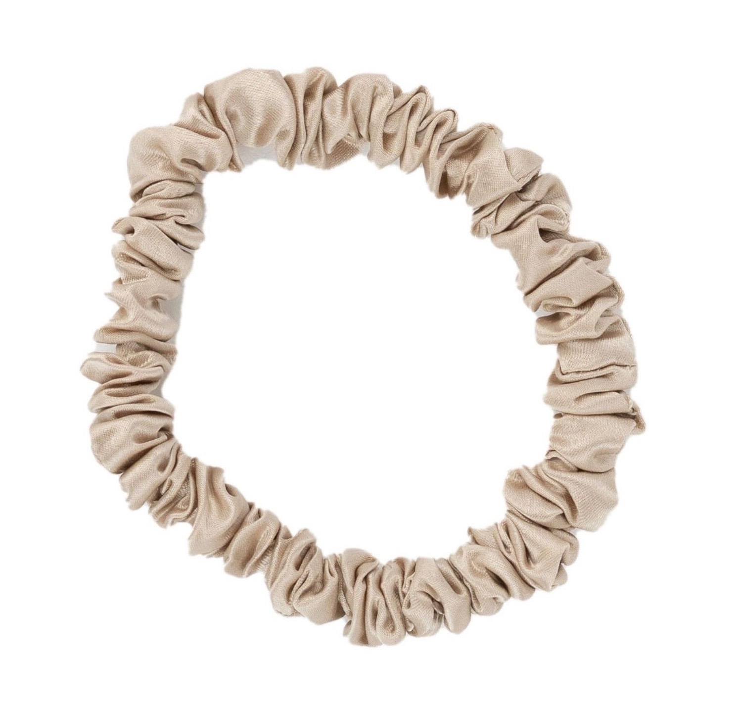 Sidensnodd tunn ljusbeige