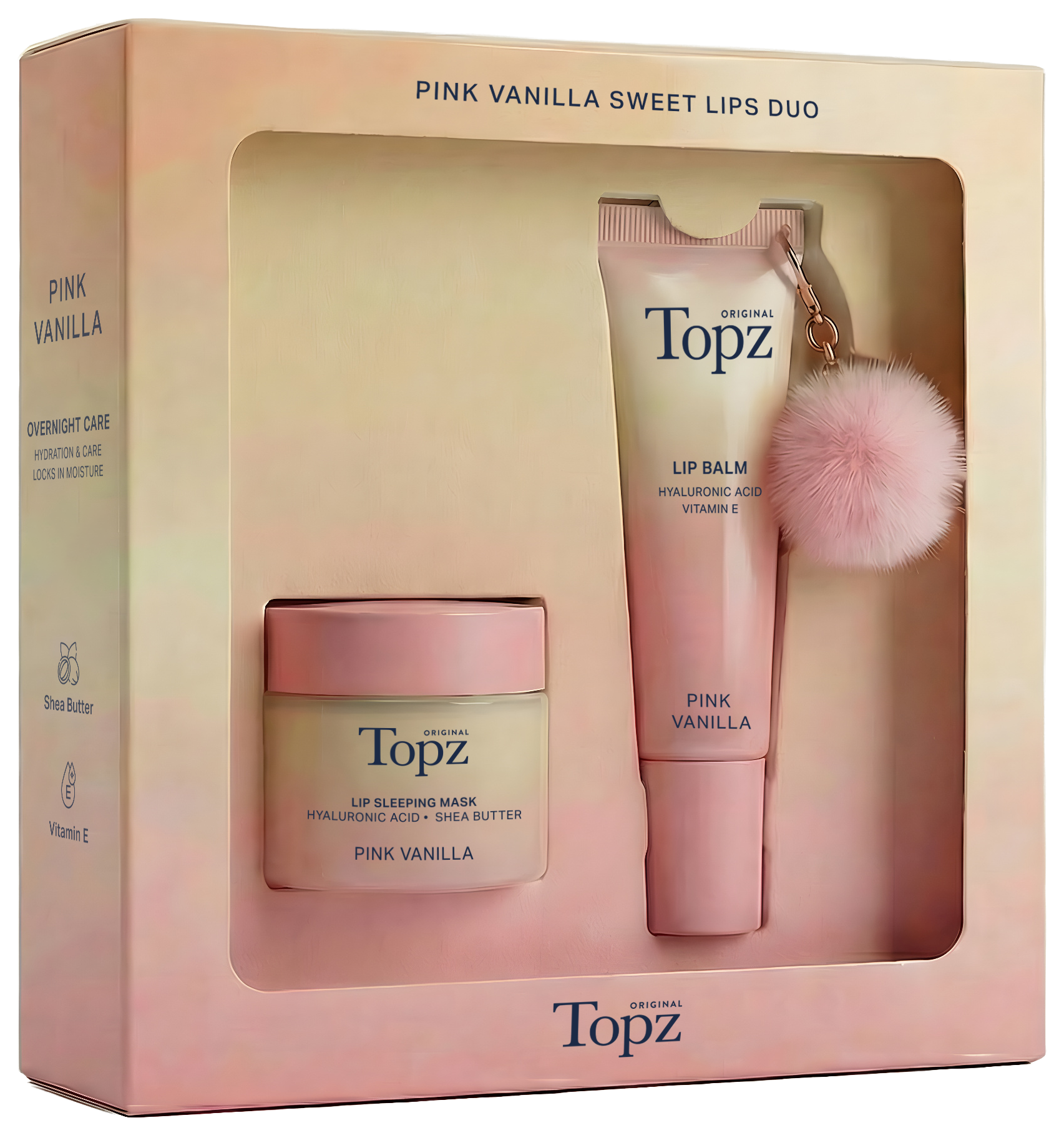 Daily Lipbalm Key Chain & Lipmask Gift Set