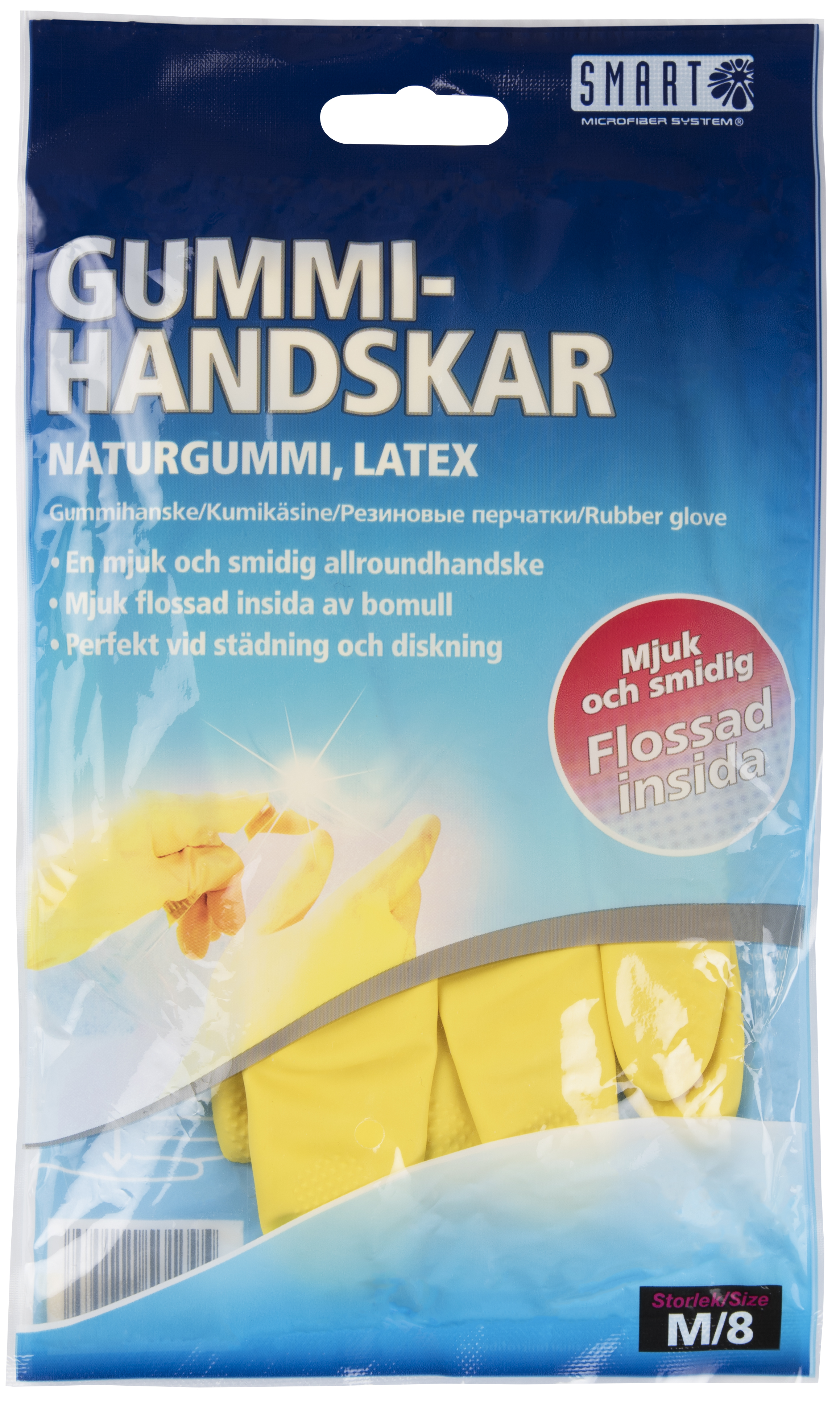 Gummihandske 8/M 1 par