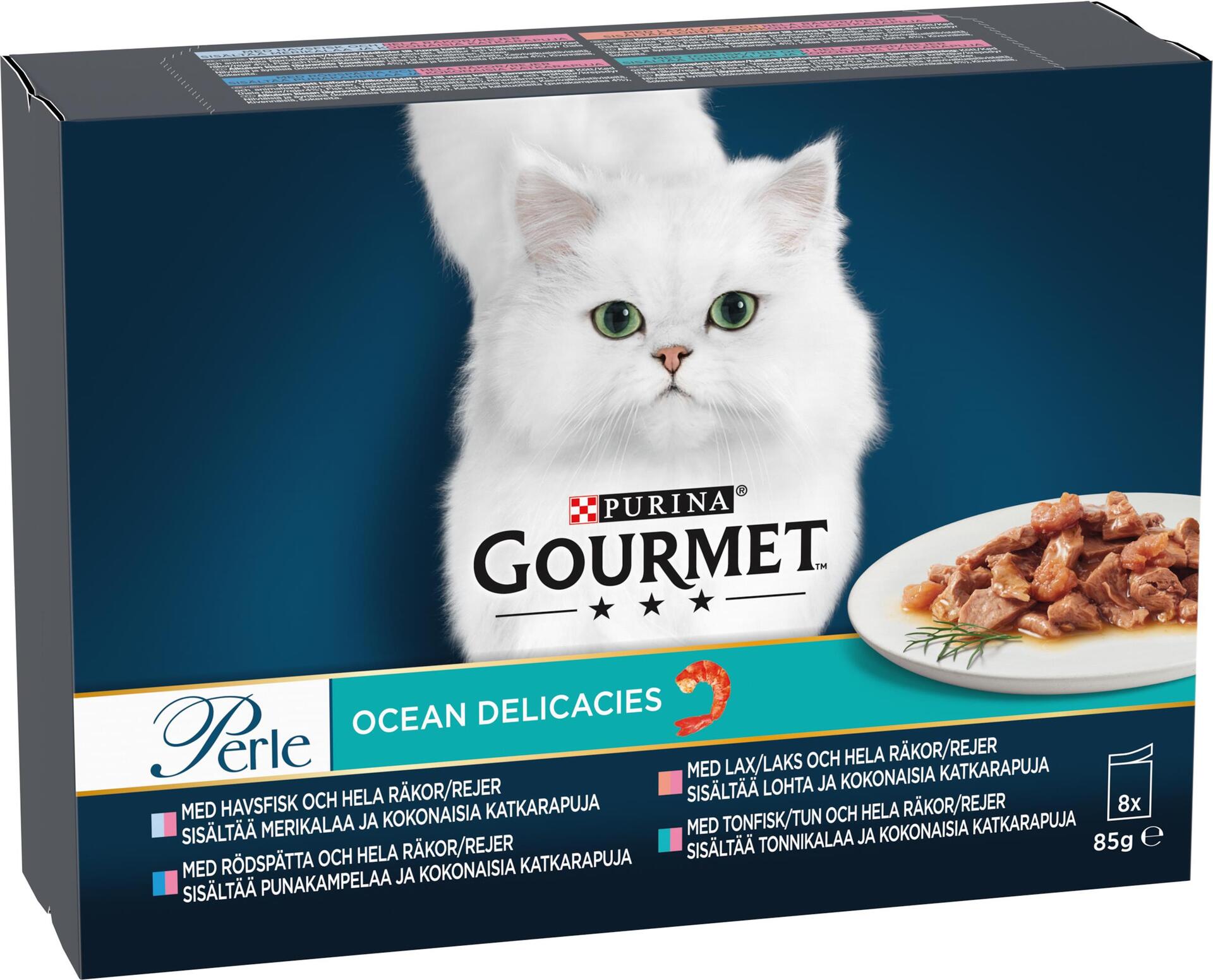 Gourmet Kattmat Menybox Ocean delicacies 8 x 85 g