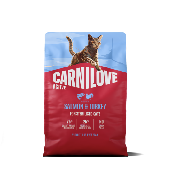 Active Cat Salmon & Turkey for Sterilised Adult All Breeds 2 kg