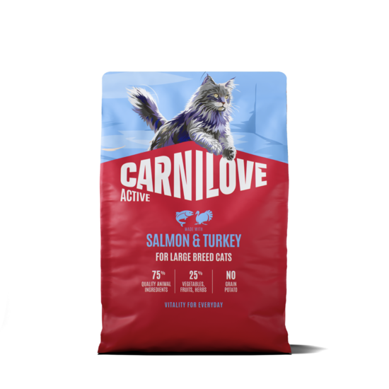 Active Cat Salmon & Turkey for Adult Large Breeds 2 kg