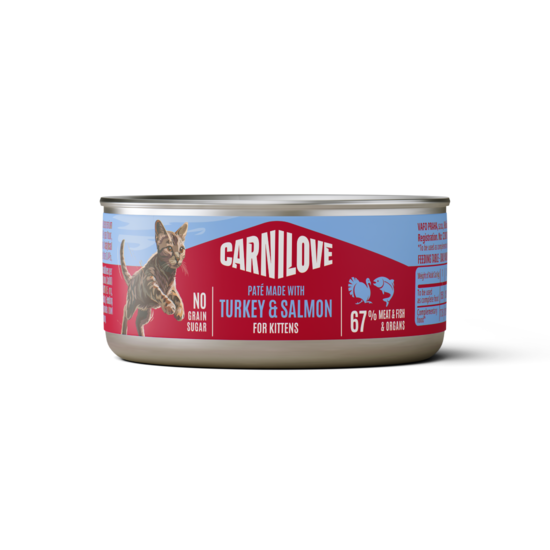 Cat Can Paté Turkey & Salmon for Kittens 100 g