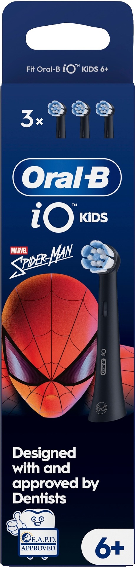 iO Kids 6+ Marvel Spider-Man tandborsthuvuden, 3 st