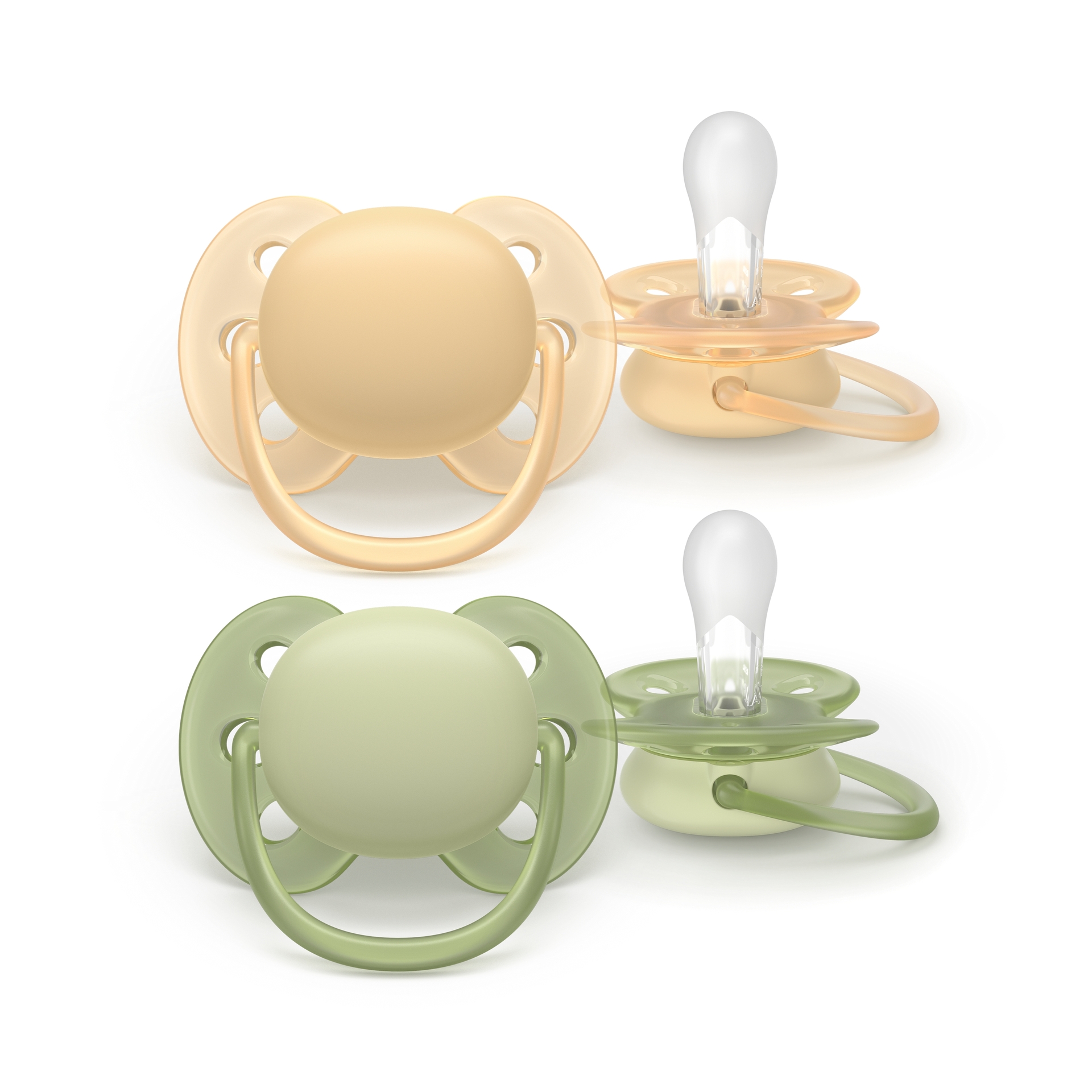 Ultra Soft Napp Grön & Gul 6-18 mån 2-pack