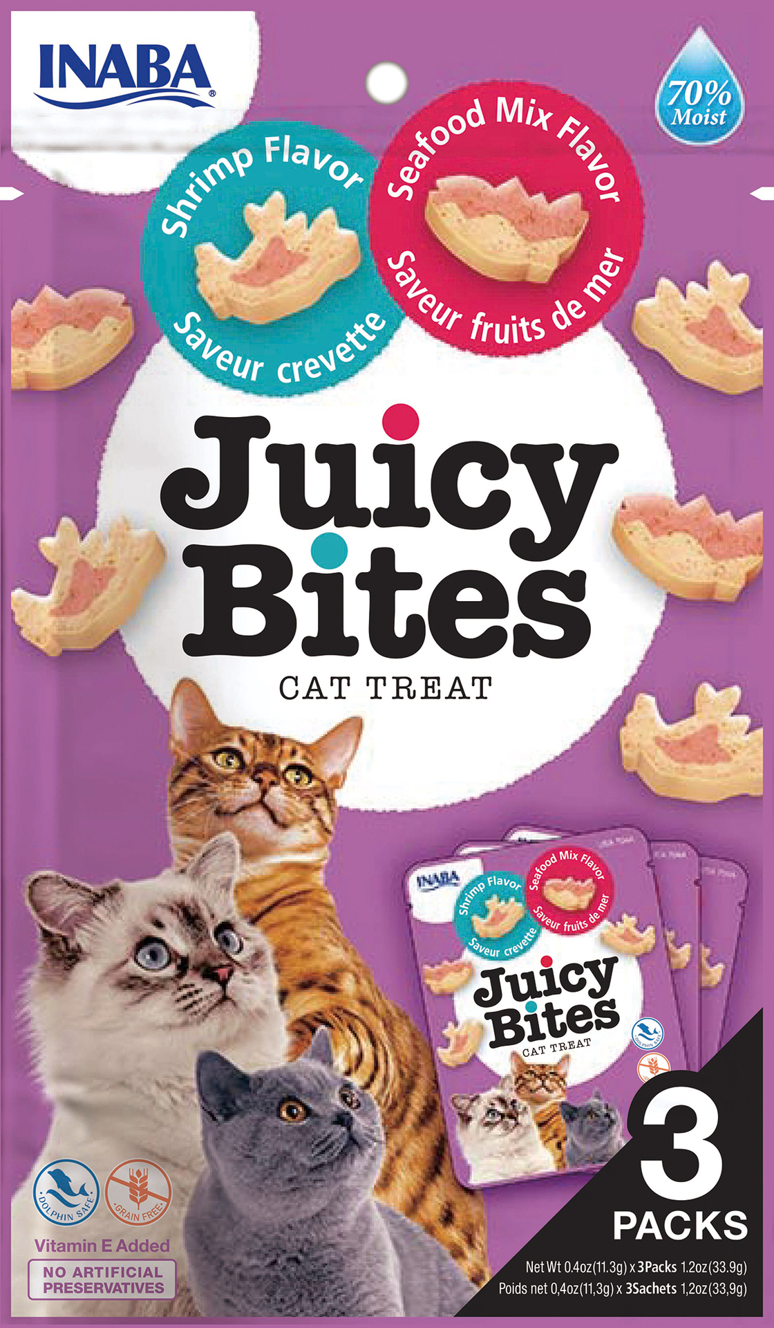 Cat Juicy Bites Shrimp/Seafood 3 st