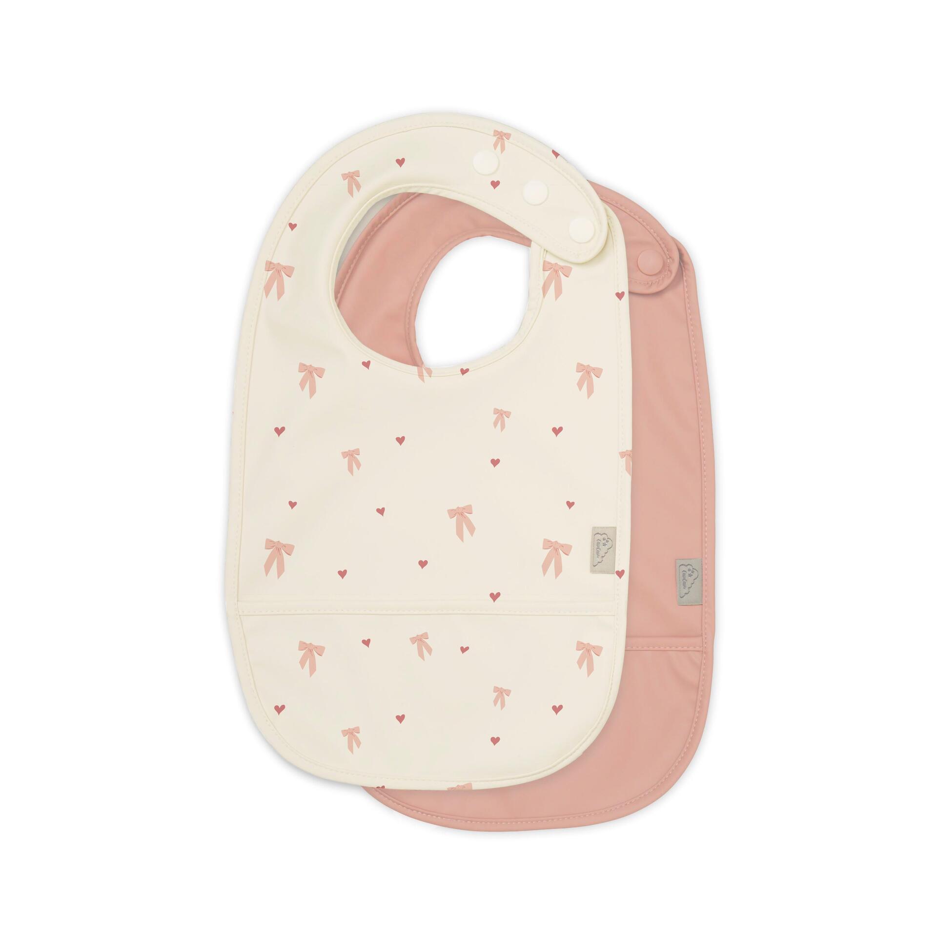 Haklapp med ficka Bows 2-pack
