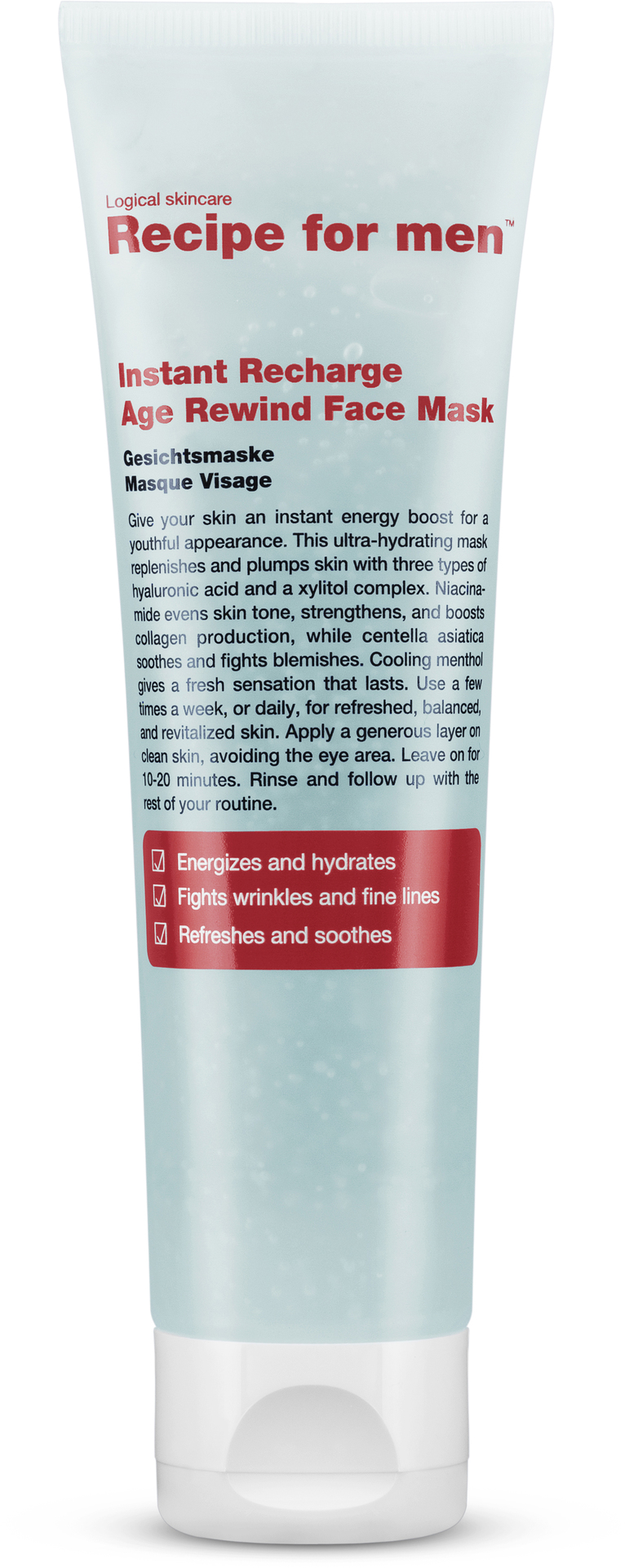 Instant recharge age rewind face mask