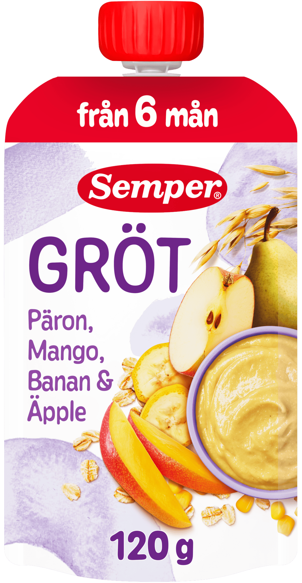 Semper Grötklämmis Päron & Mango 6 månader 120 g