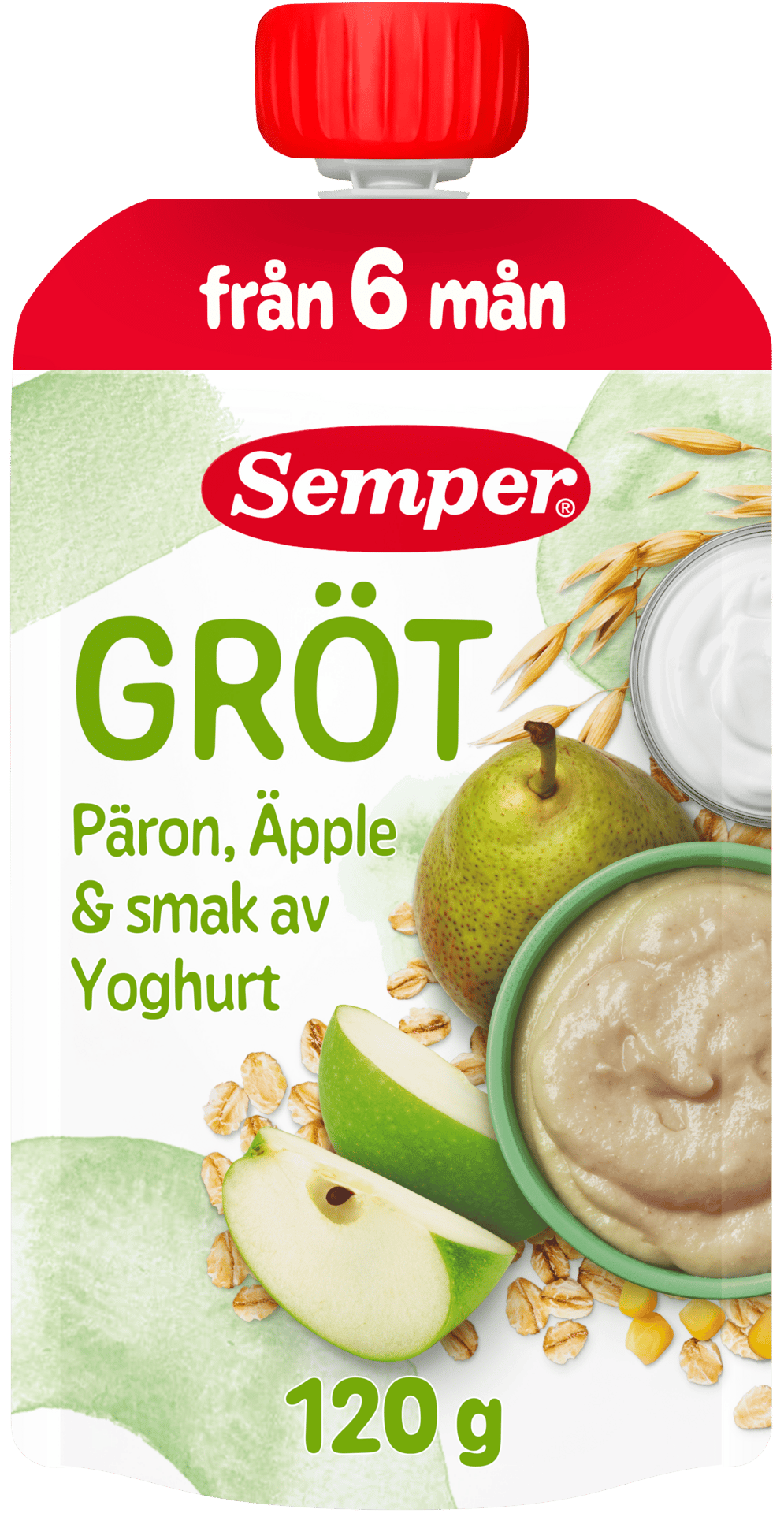 Semper Gröt Yoghurt Äpple & Päron 120 g