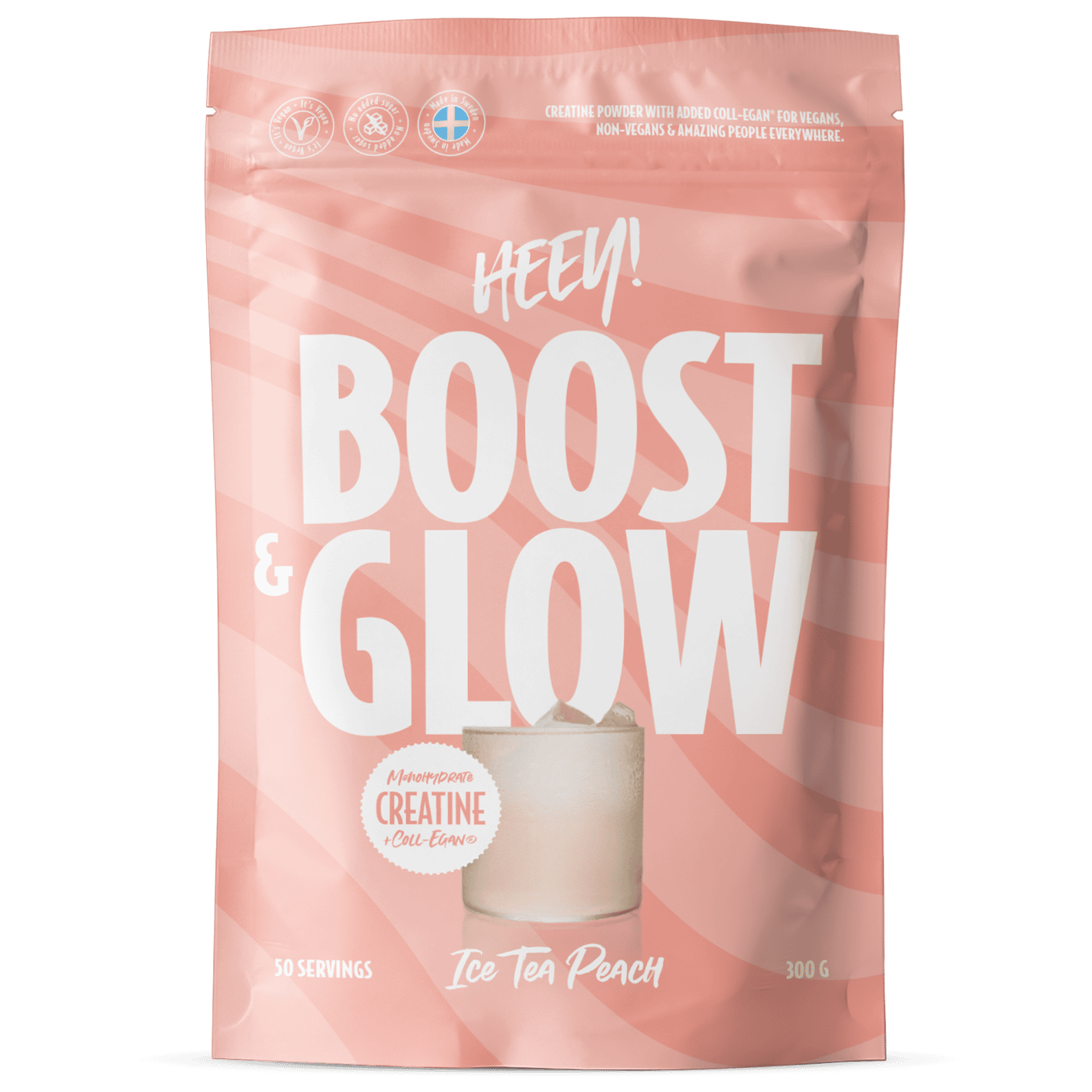Heey! Boost & Glow Creatine + Collegan® Ice Tea Peach 300 g