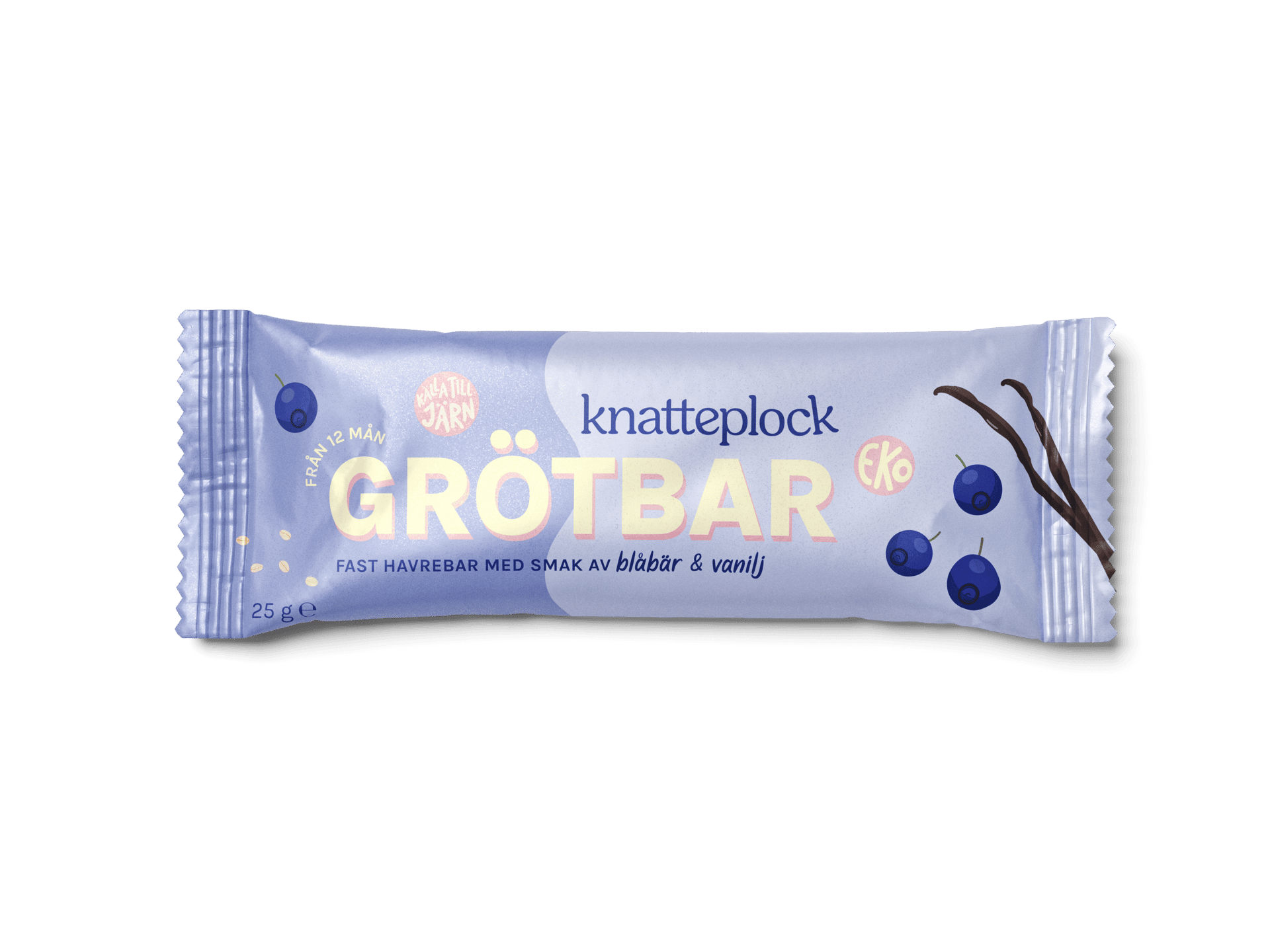 Knatteplock Grötbar Blåbär & Vanilj 25 g