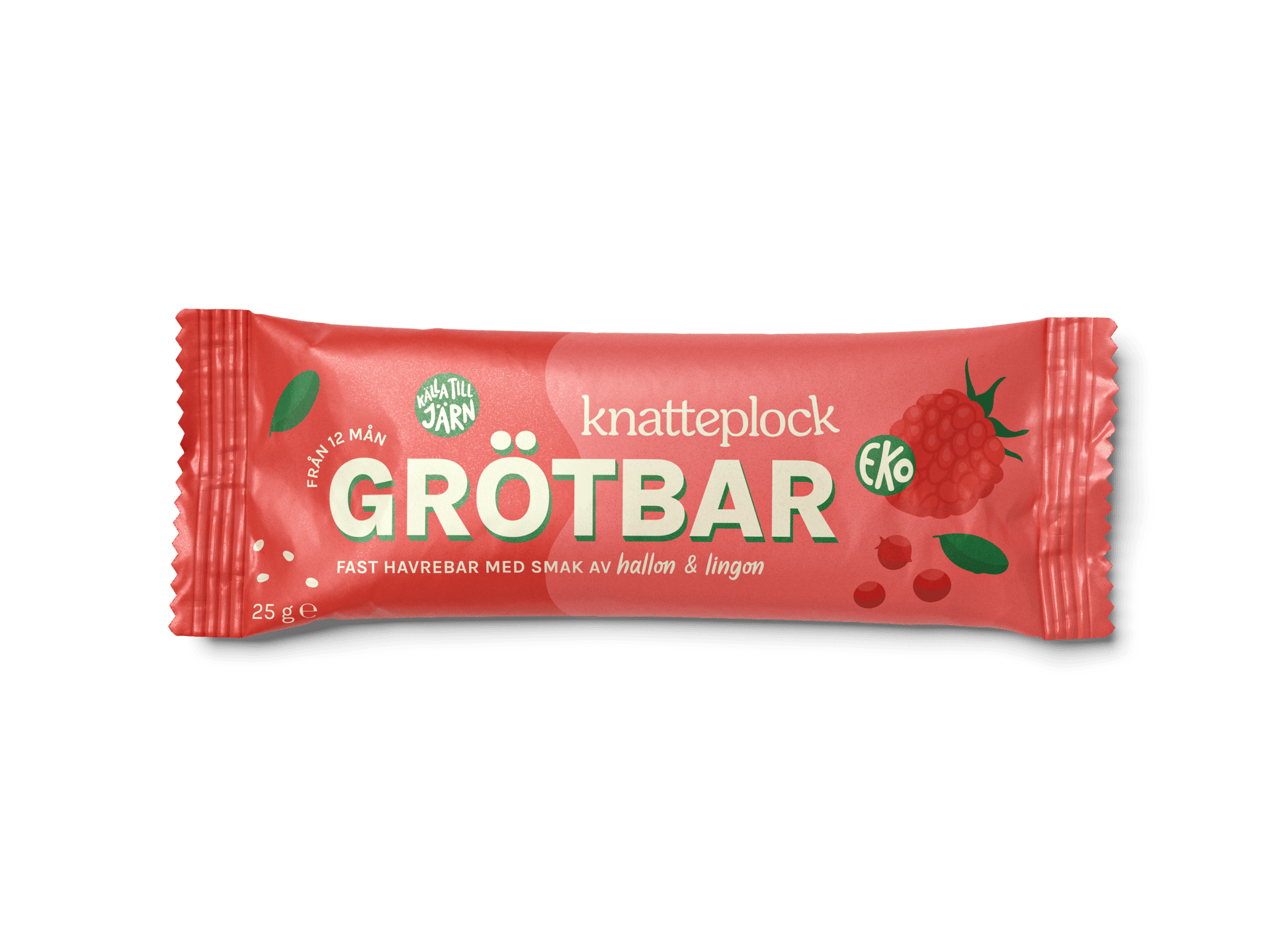 Knatteplock Grötbar Hallon & Lingon 25 g