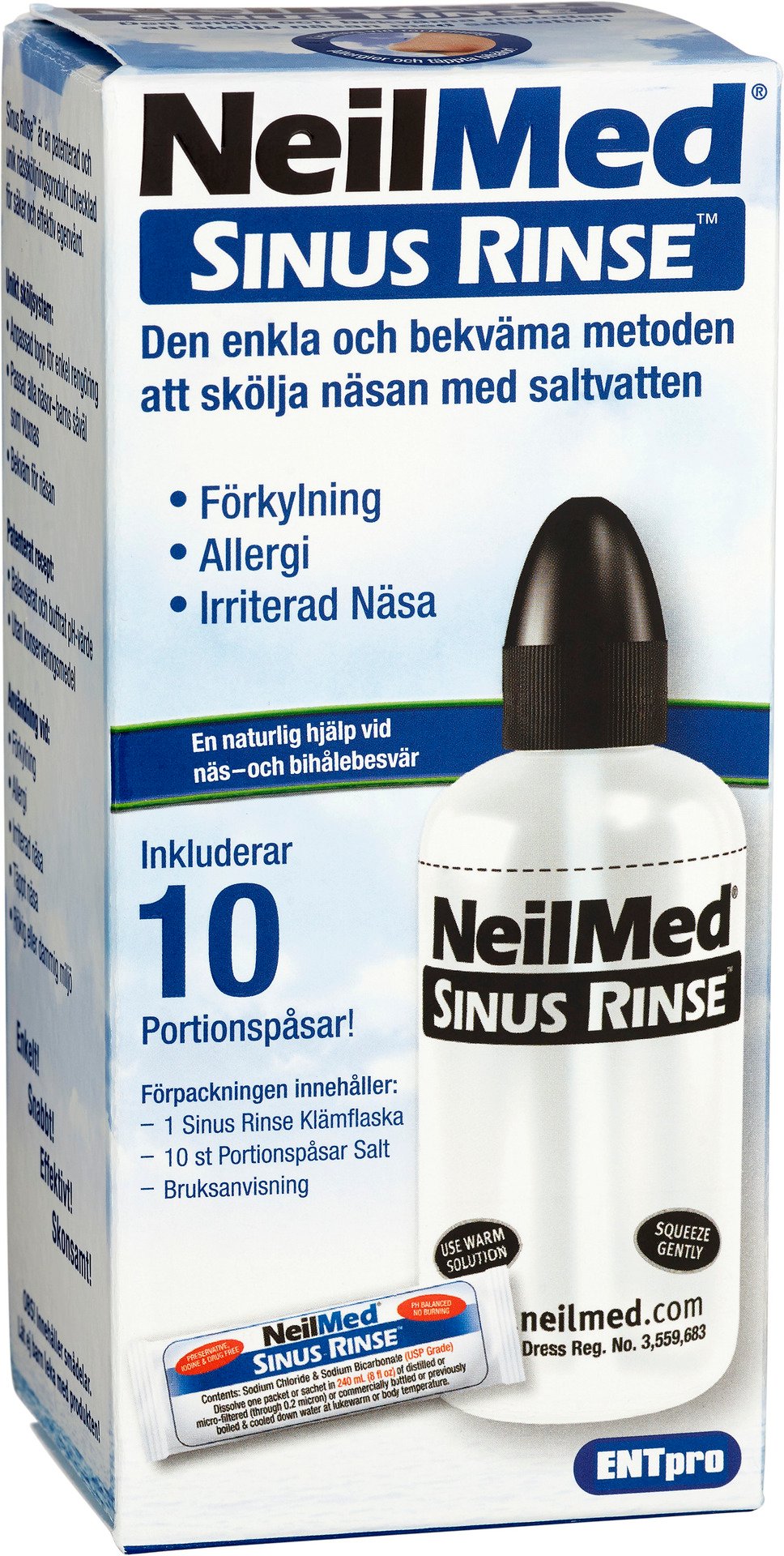 Köp NeilMed Sinus Rinse Nässköljare & Portionspåsar 10 st | Apohem