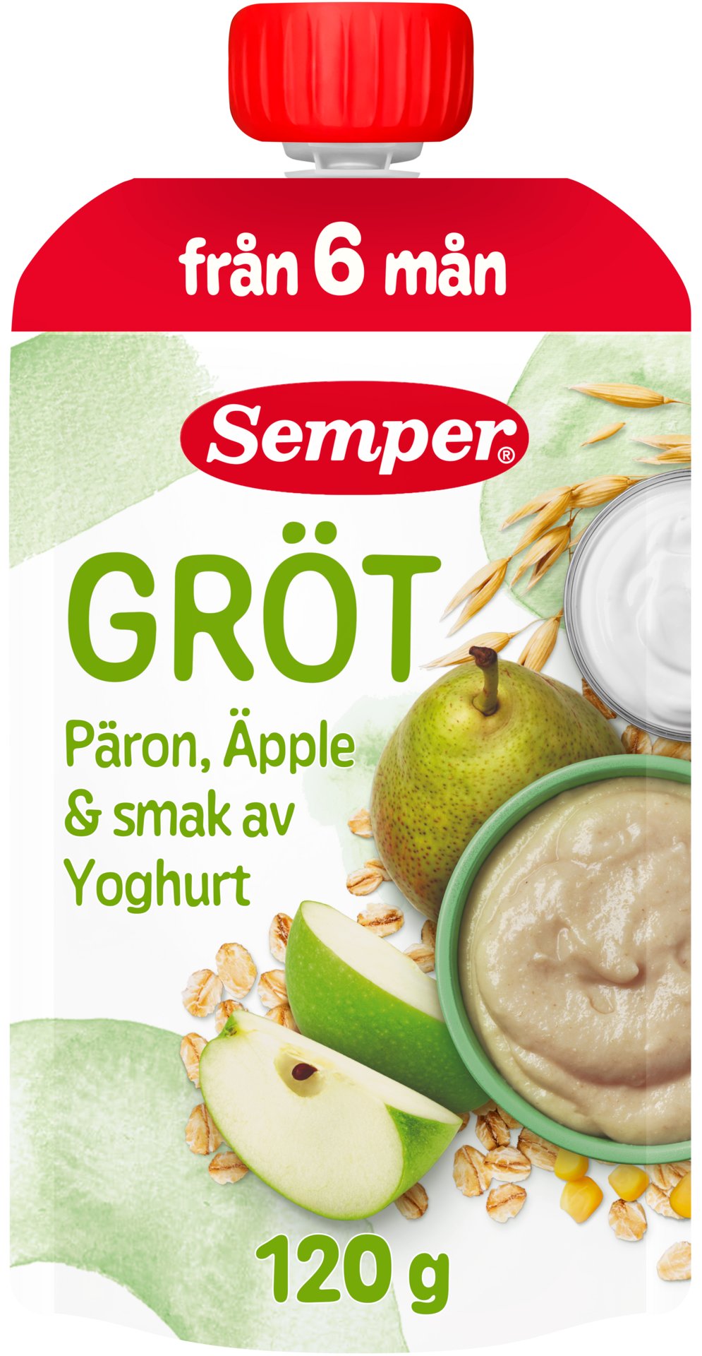 Köp Semper Gröt Yoghurt Äpple & Päron 120 g | Apohem