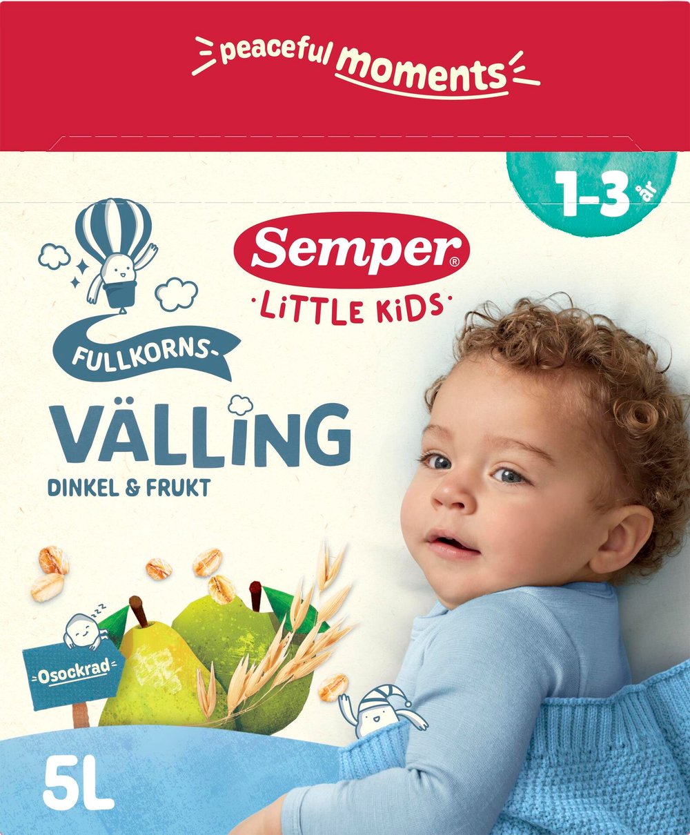 Köp Semper Fullkornsvälling Dinkel & Frukt 1-3 år | Apohem