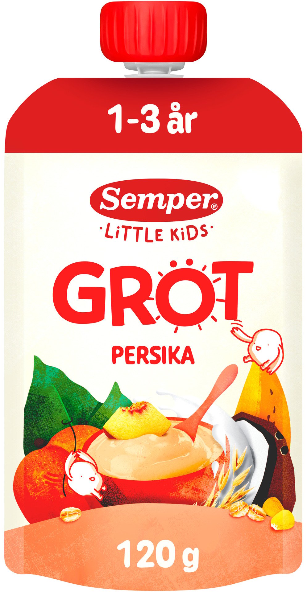 Köp Semper Gröt Persika Banan 1-3 år 120 g | Apohem