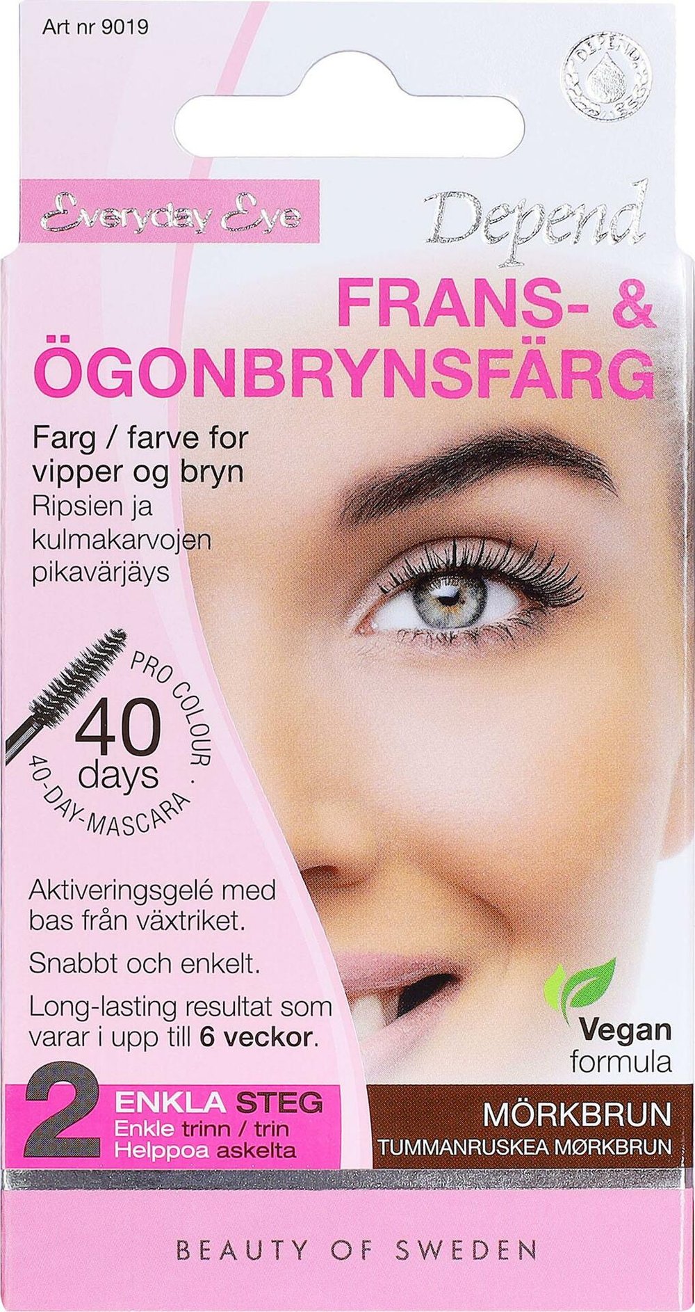Köp Depend Frans- & Ögonbrynsfärg Mörkbrun | Apohem