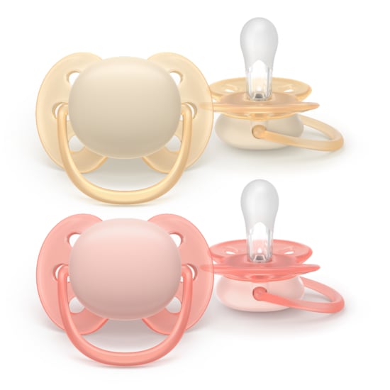 Köp Philips Avent Ultra Soft Napp 0 till 6 månader Gul Rosa | Apohem