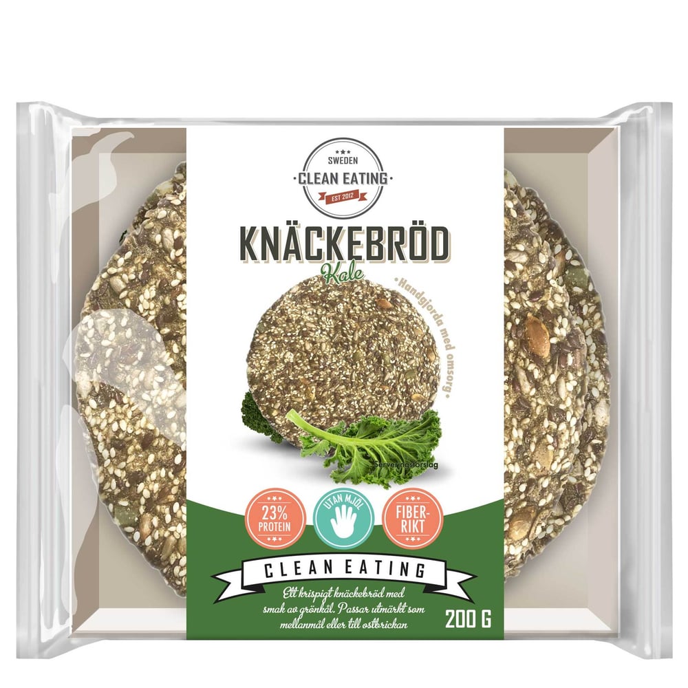 Köp Clean Eating Knäckebröd Kale 200 g | Apohem
