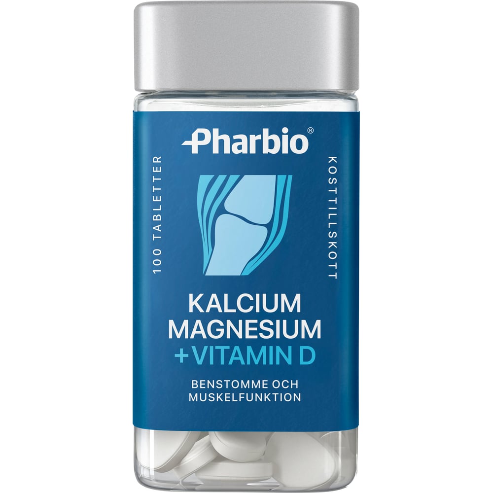 Köp Pharbio Kalcium Magnesium + D-vitamin 100 st | Apohem