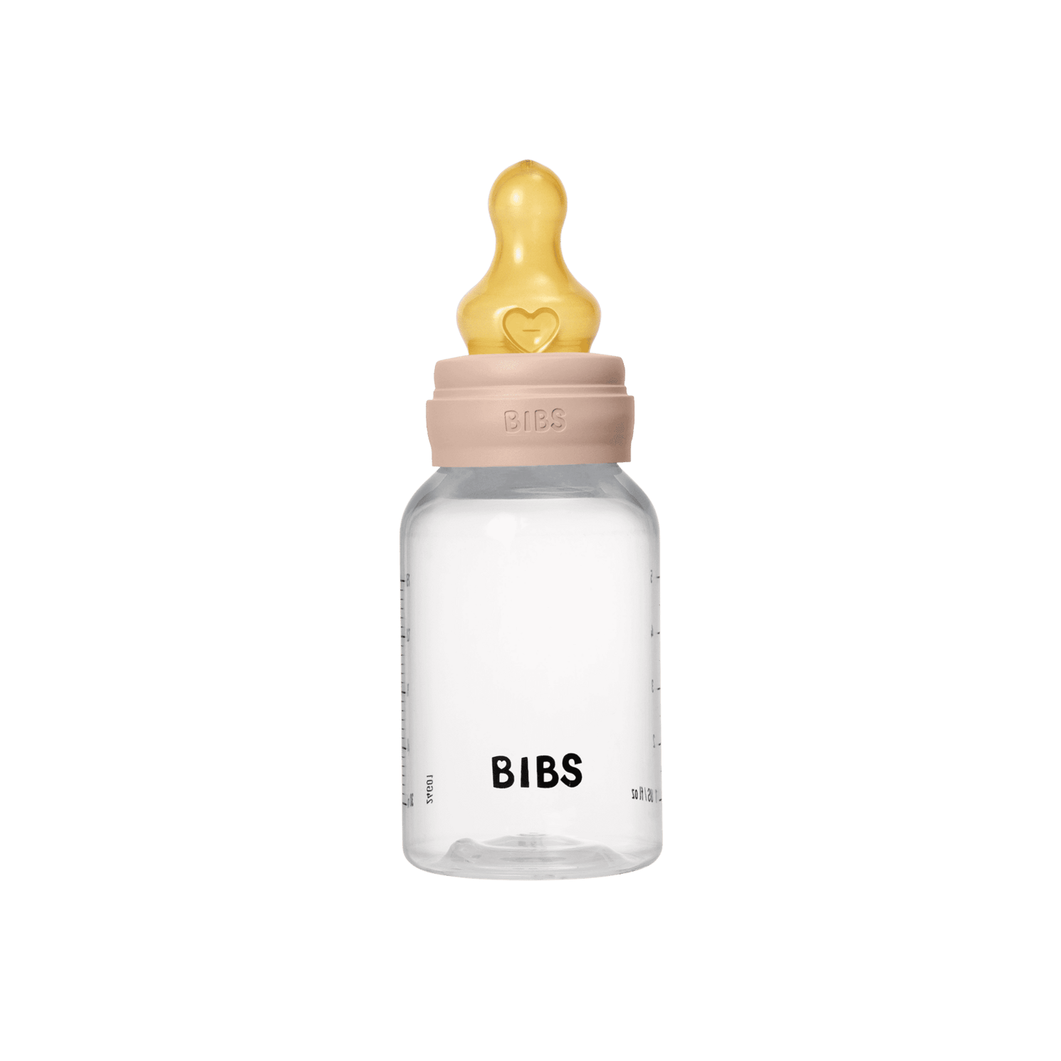 BIBS Baby Bottle Round Latex Slow Flow Blush 150 ml