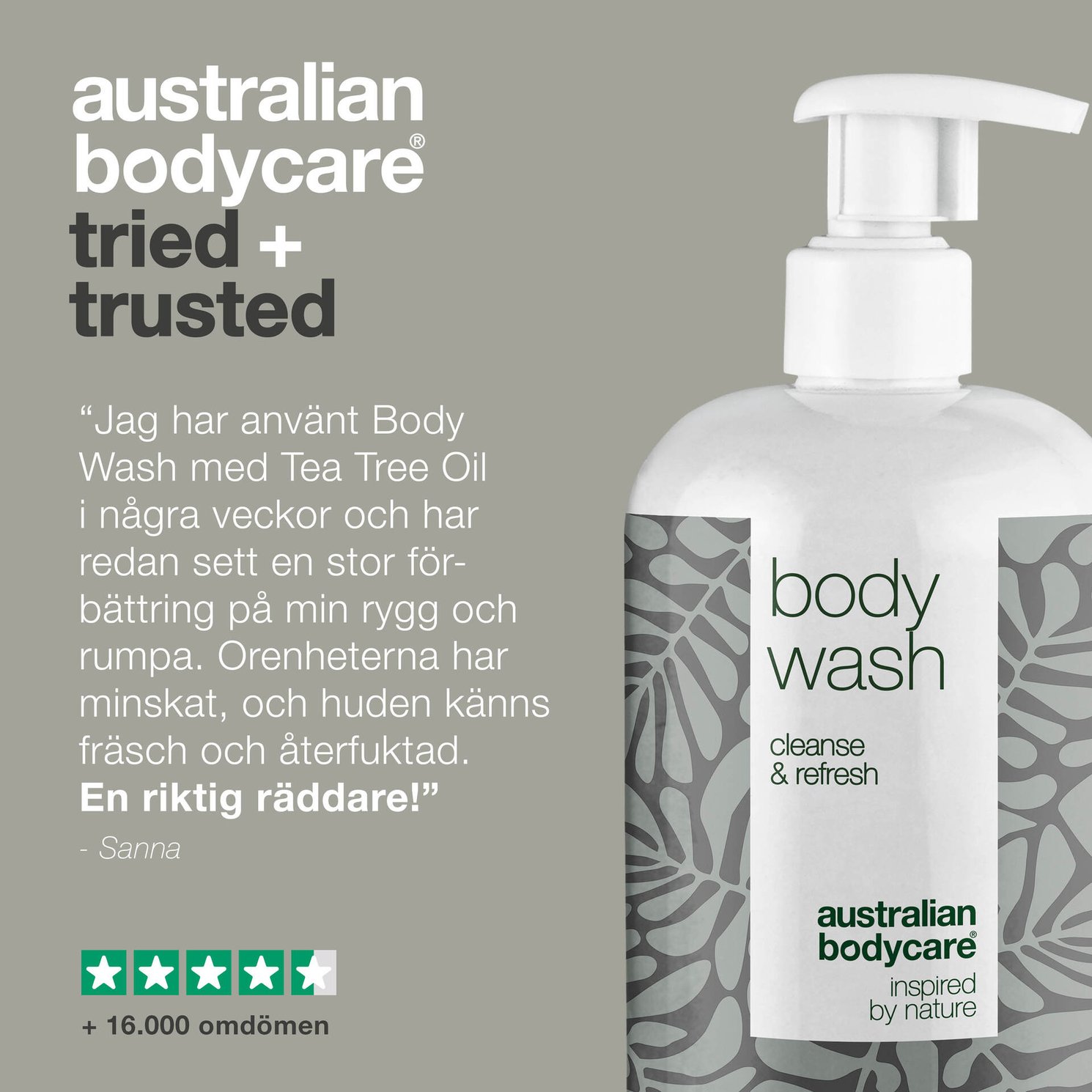 Australian Bodycare Duschtvål för oren hud och svettlukt 500 ml