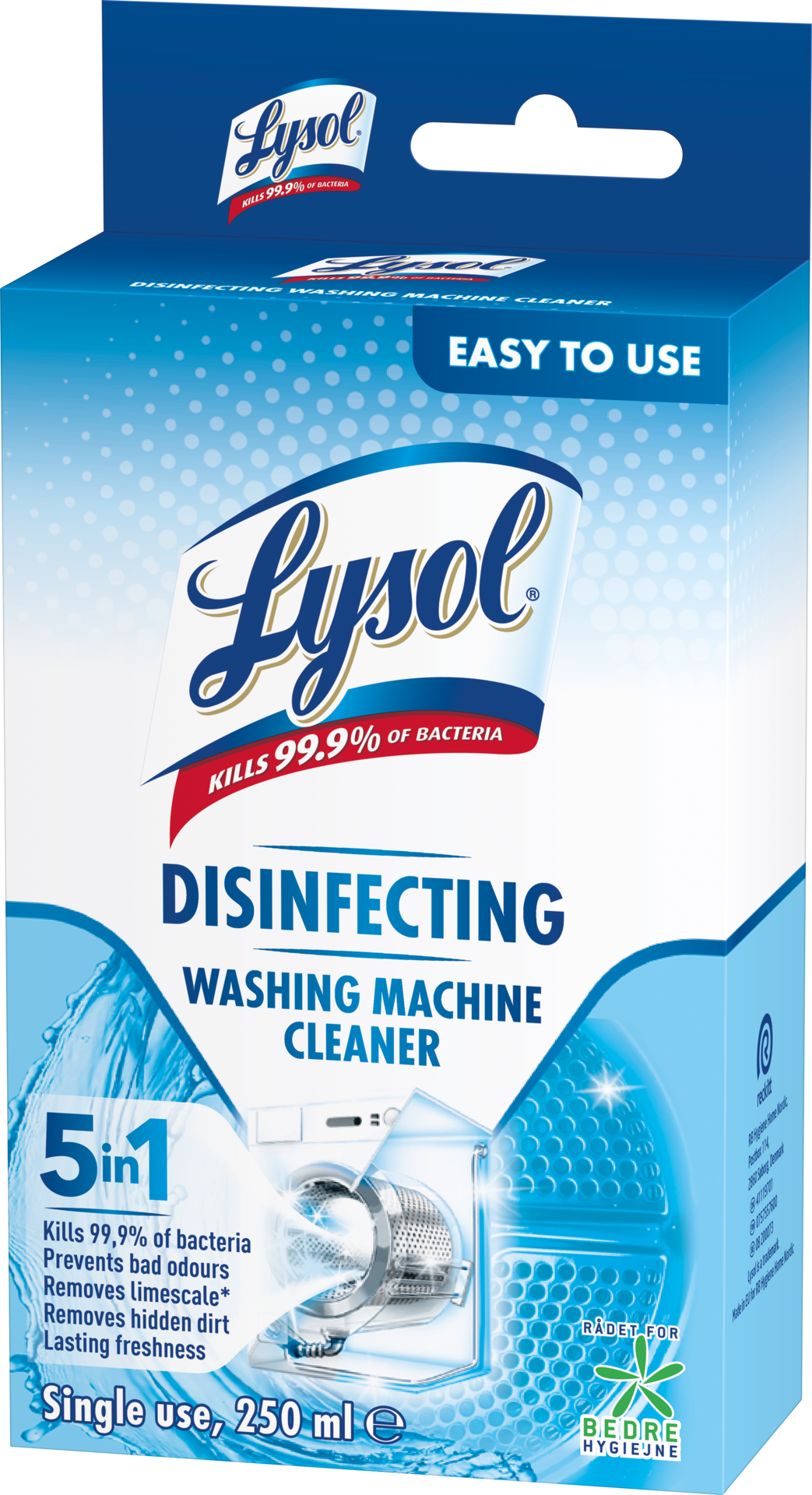 Lysol Desinficerande Tvättmaskinsrengöring 5 in 1 250 ml
