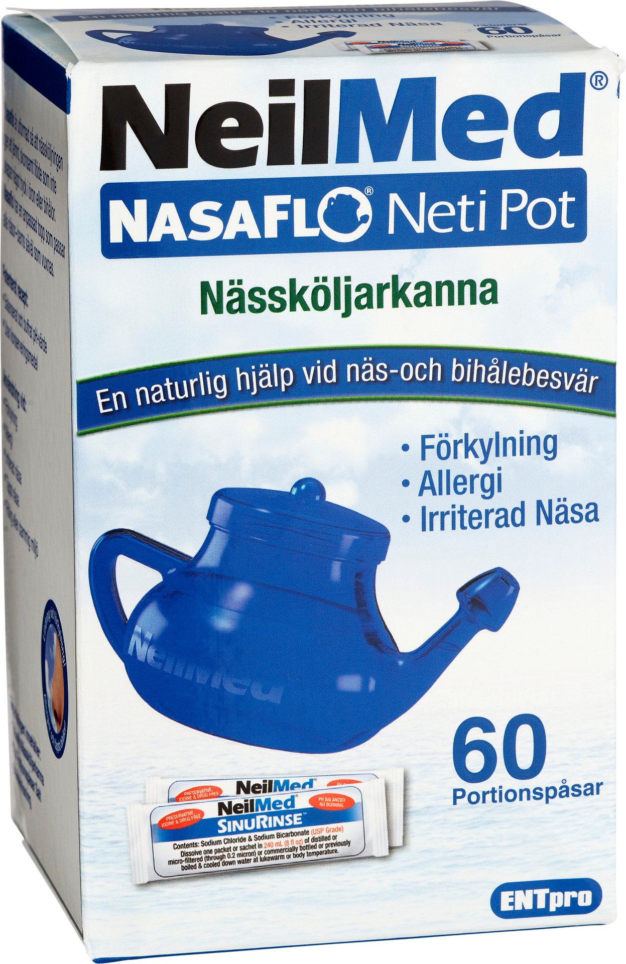 NeilMed NasaFlo Nässköljarkanna & Portionspåsar 60 st