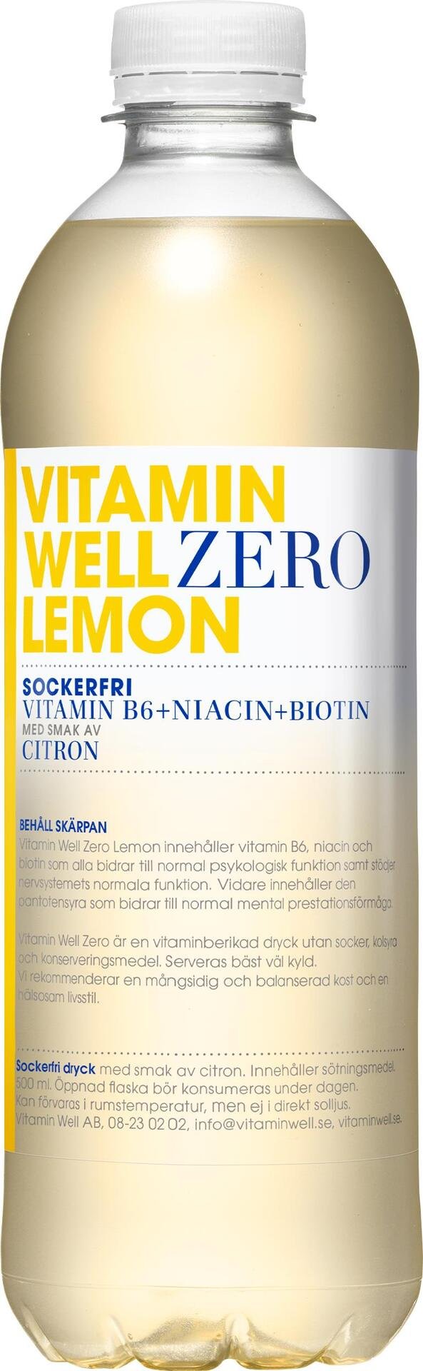 Vitamin Well Zero Lemon 500 ml