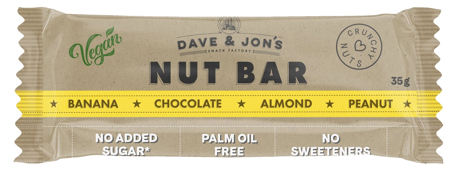 DAVE & JON´S Nötbar Banan & Choklad 35 g