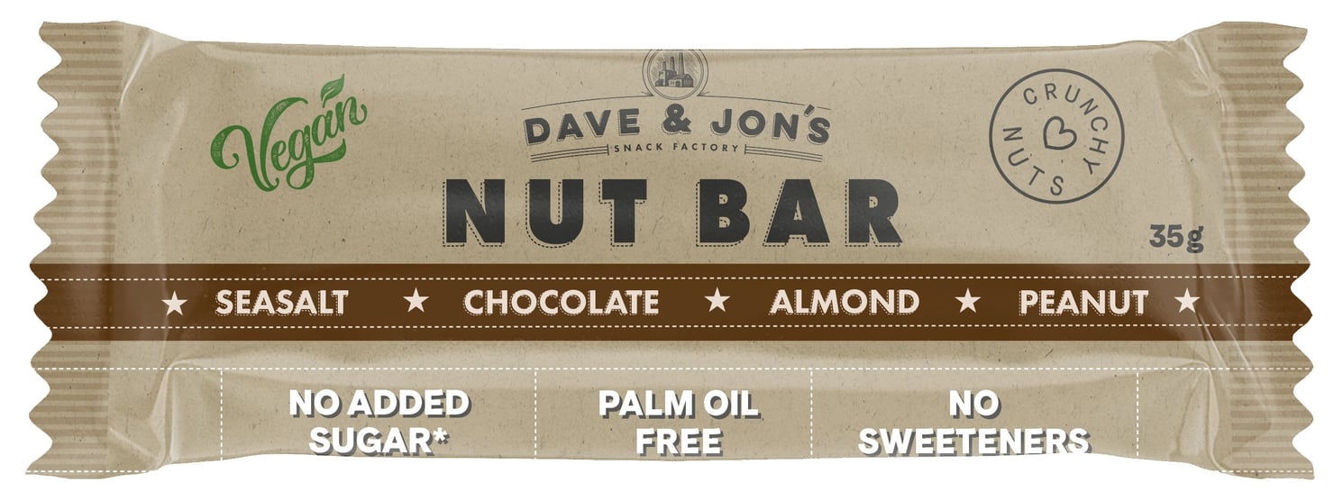 DAVE & JON´S Nötbar Havssalt & Choklad 35 g