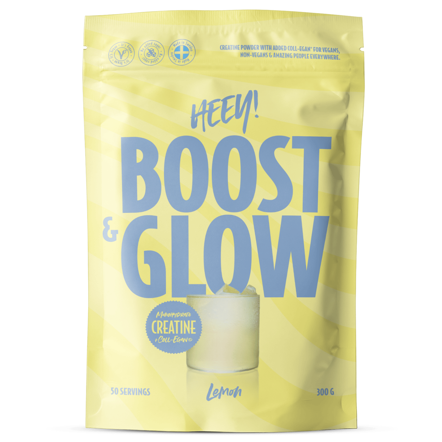 Heey! Boost & Glow Creatine + Collegan® Lemon 300 g