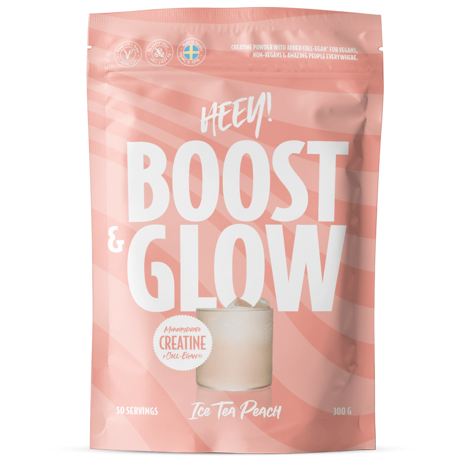 Heey! Boost & Glow Creatine + Collegan® Ice Tea Peach 300 g